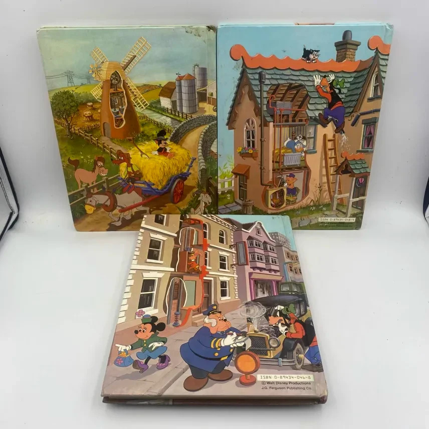 Vintage Lot 3 Walt Disney’s How It Works In The Country, City, Home HC Books