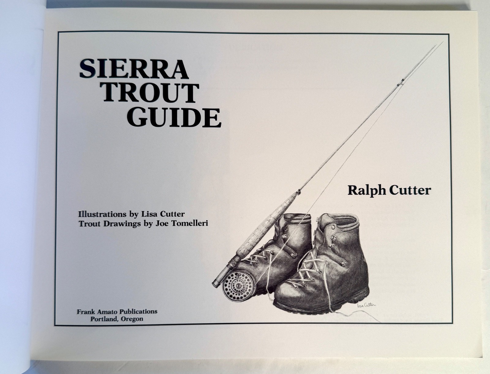 SIERRA TROUT GUIDE, Ralph Cutter, 1991 Paperback Book, 112 pages