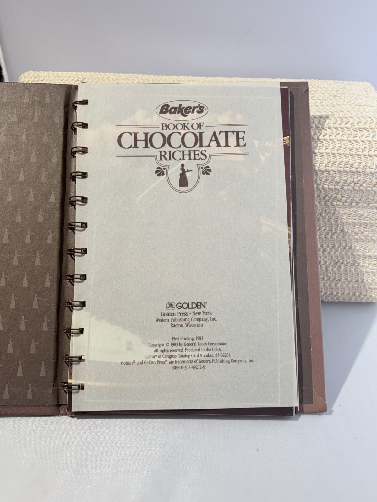 Baker’s Book of Chocolate Riches: HC 1983 First Printing Vintage