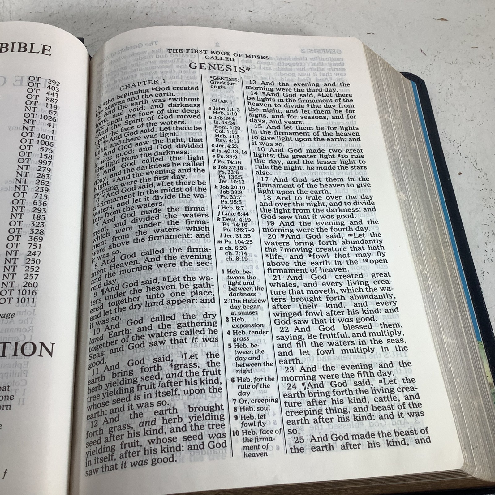 Holy Bible Kenneth Copeland Reference Edition KJV Genuine Leather 1991 VG