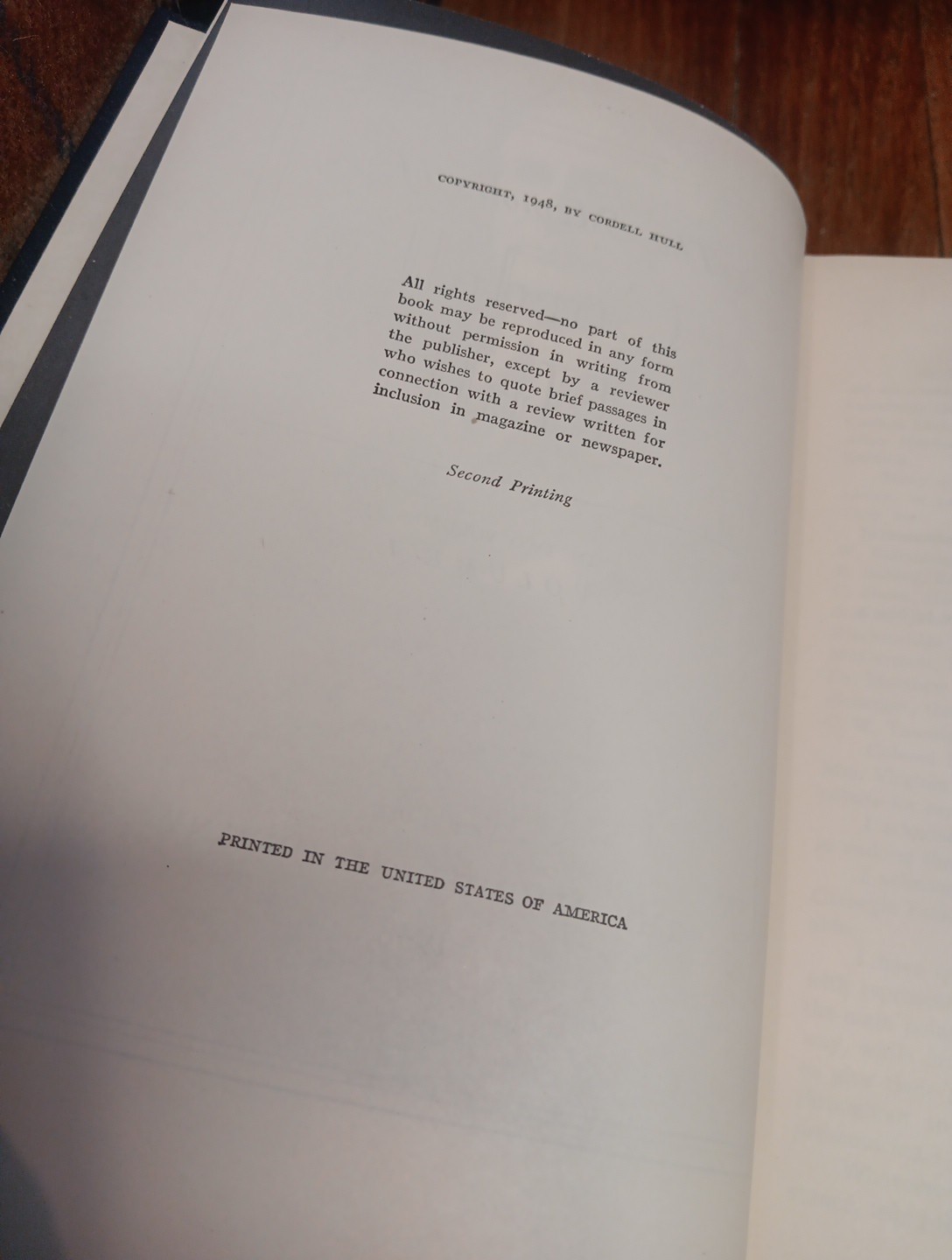 Vintage 1940s Memoirs of Cordell Hull Vol 1, 2 – 1st Ed 2nd Prntng HC Book Set