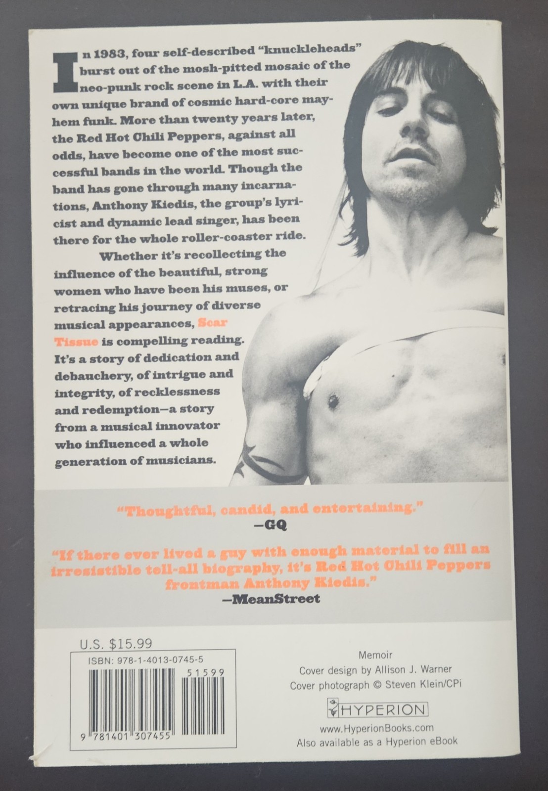 Scar Tissue by Anthony Kiedis (2005, Trade Paperback)