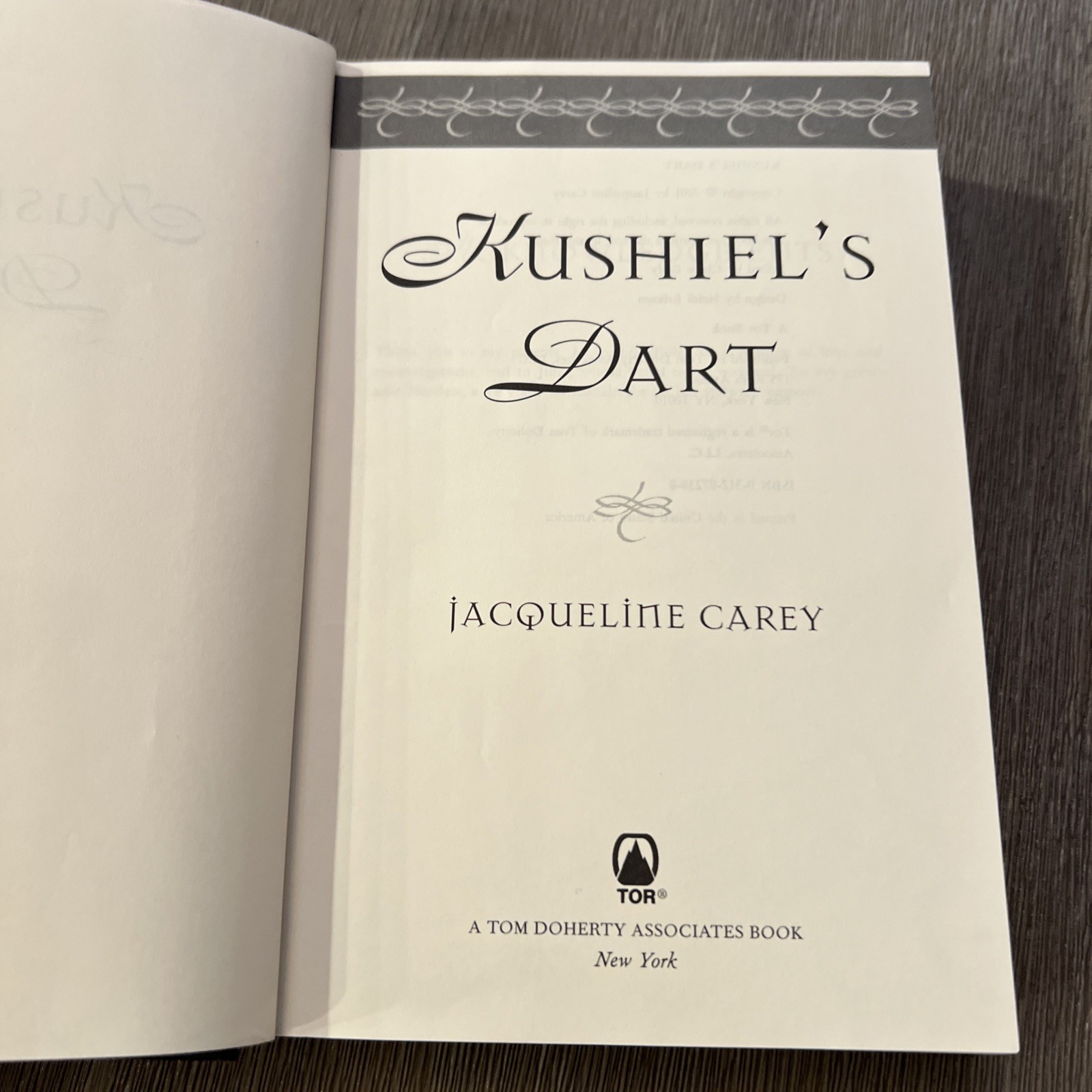 Kushiel’s Dart by Jacqueline Carey (Hardcover) Book Club Edition/BCE