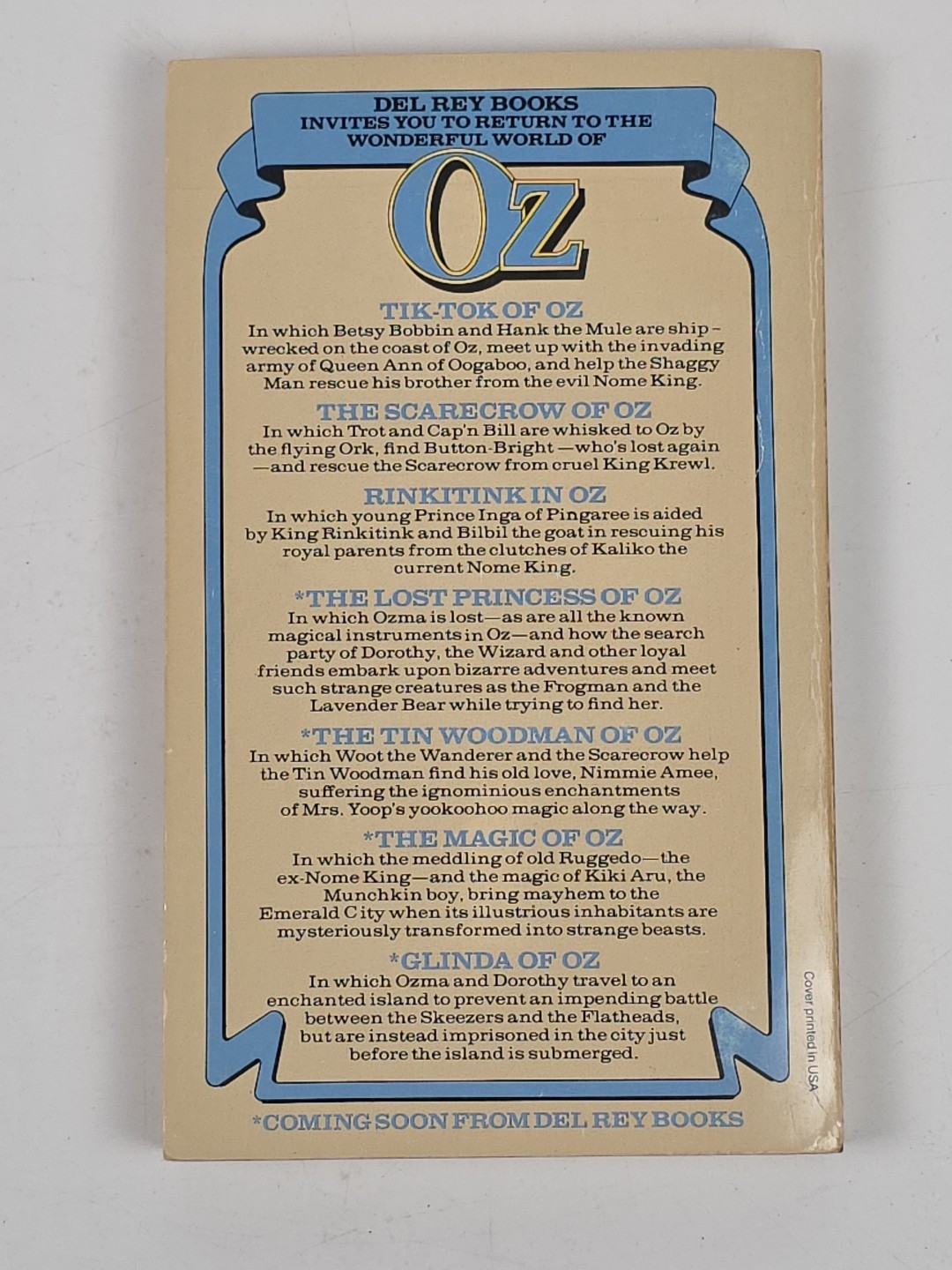Lot 10 Wizard of Oz Del Rey Paperback L Frank Baum 1 4 6-10 13 & 14 First Prints