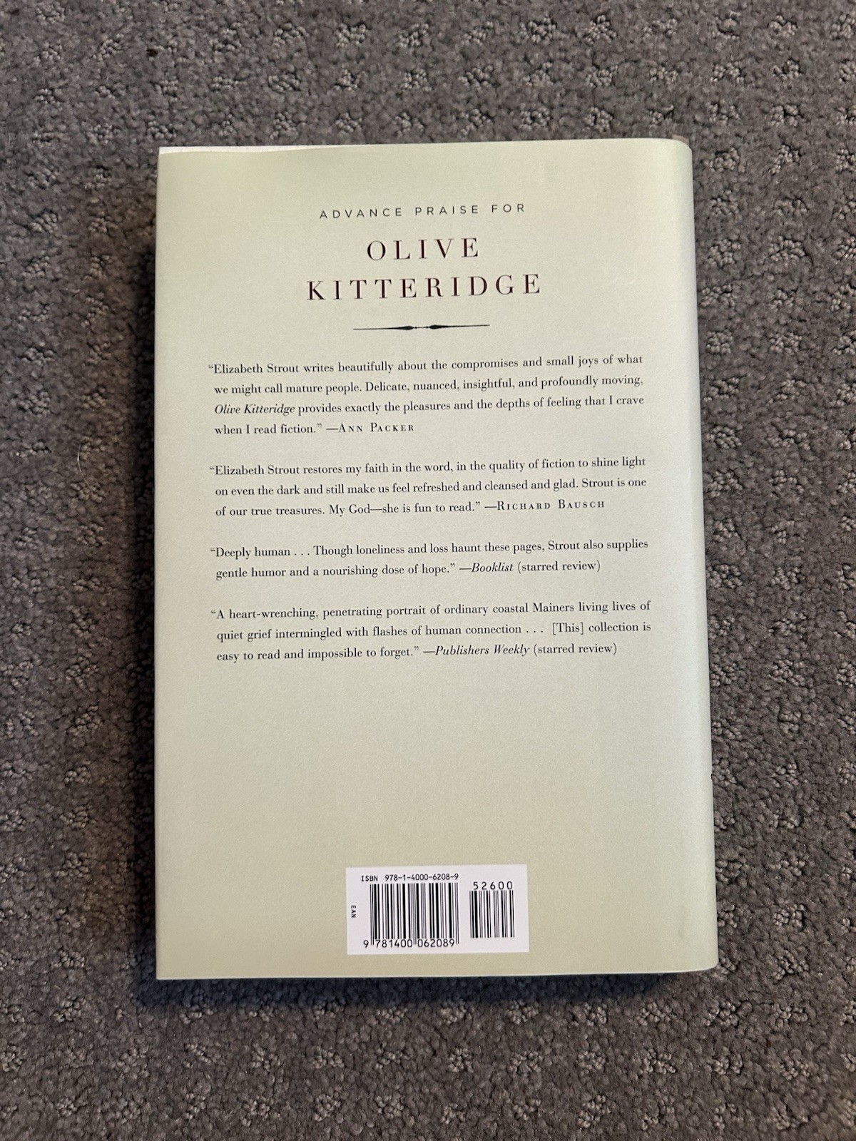 Olive Kitteridge, *SIGNED* by Elizabeth Strout . 2008. HCDJ Like New
