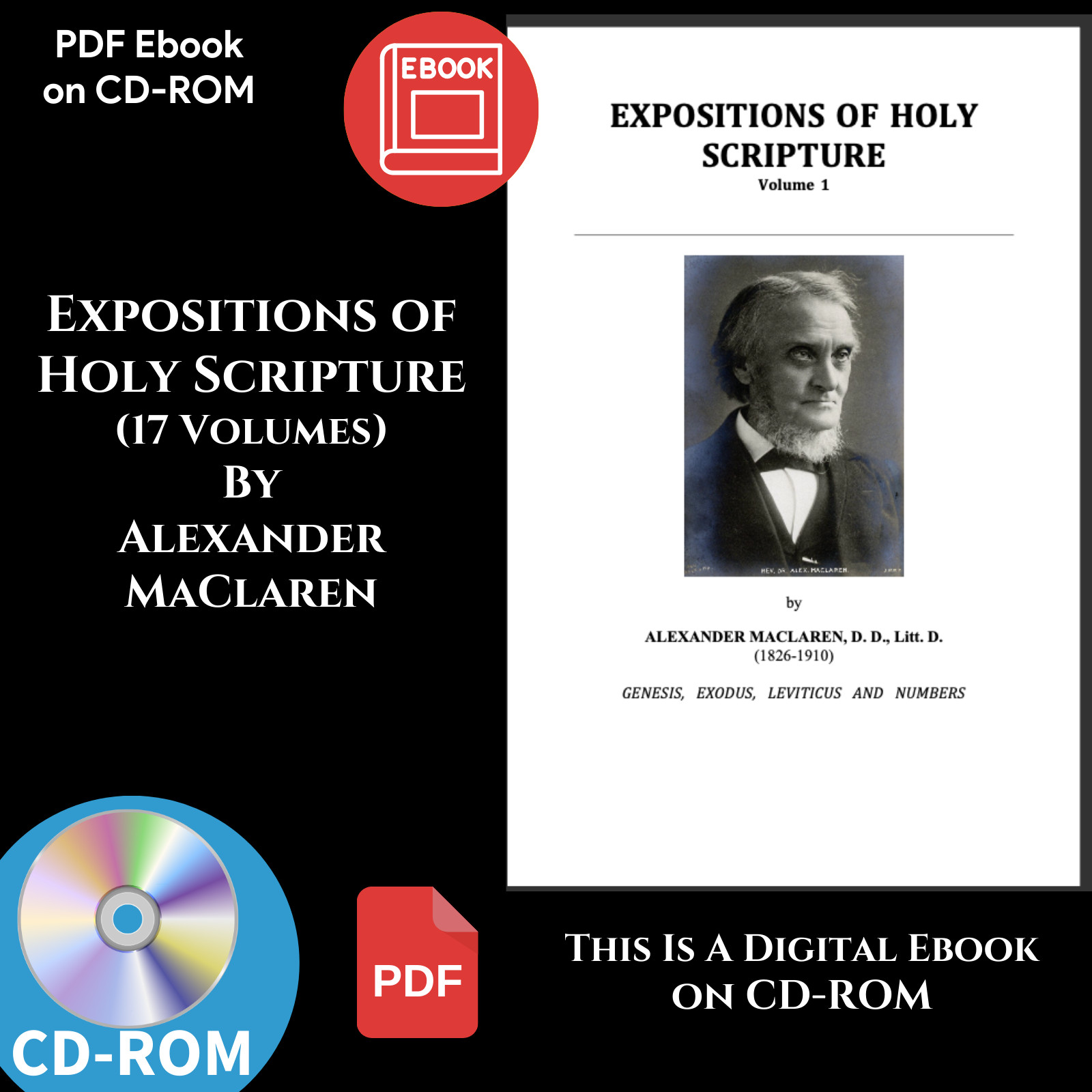 Expositions of Holy Scripture by Alexander Maclaren, (E-Book CD) ALL 17 Volumes