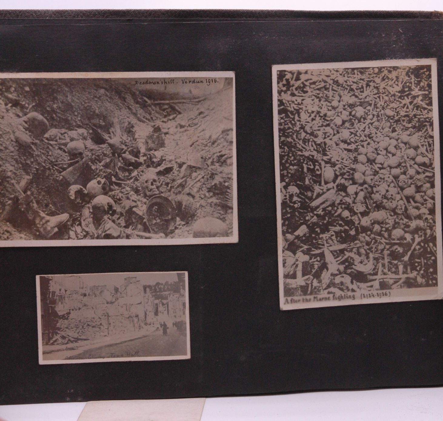 Collection of 48 Pages of WWI Era Photos Military Mass Graves Germany France –