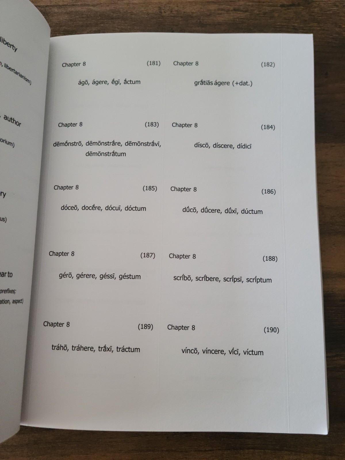 Vocabulary Cards and Grammatical Forms Summary for Wheelock’s Latin
