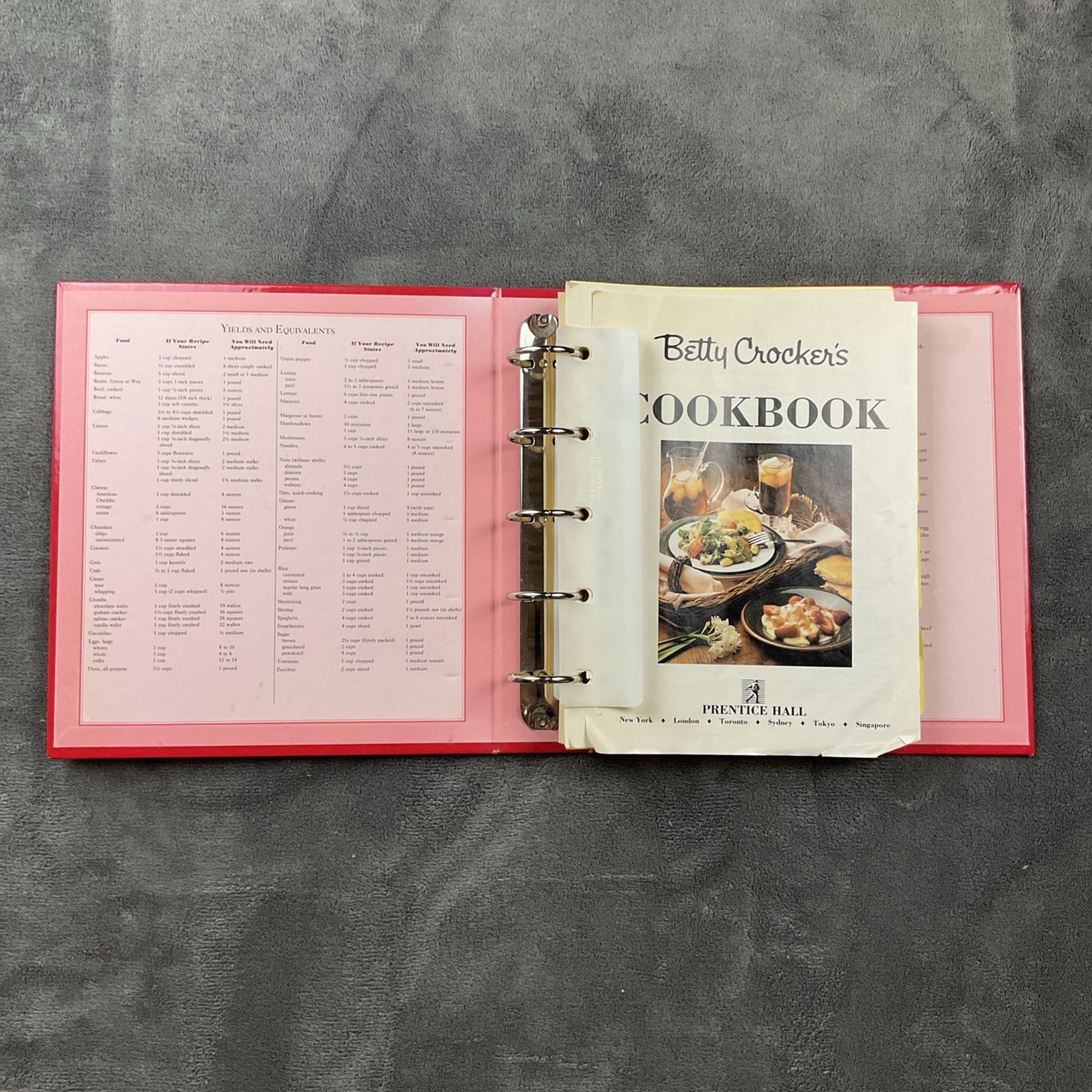 Betty Crocker 40th Anniversary 5 Ring Binder Hardcover Cookbook 432 Pages 1991