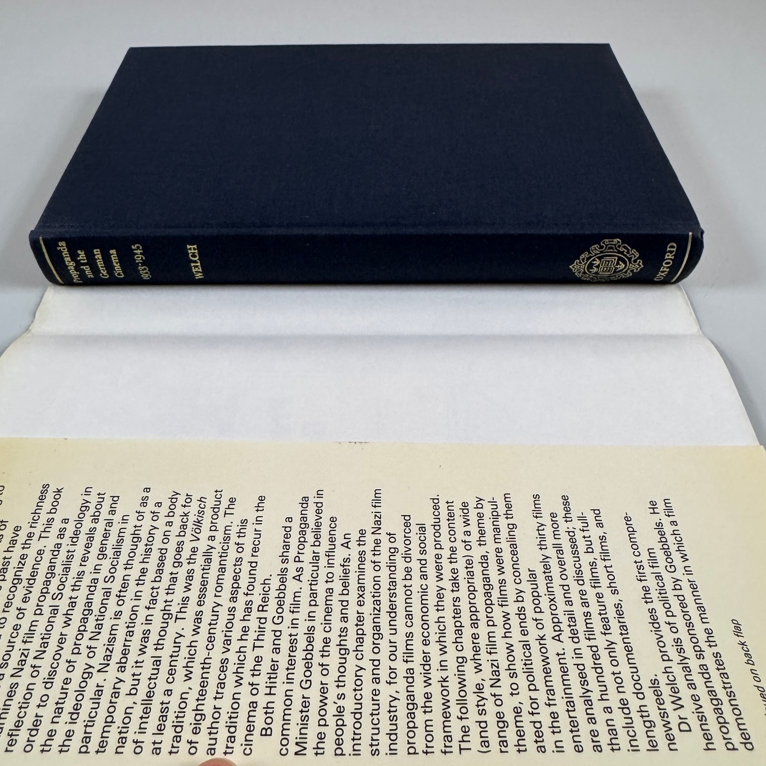 Propaganda and the German Cinema 1933-1945 David Welch 1983 Hardcover Oxford