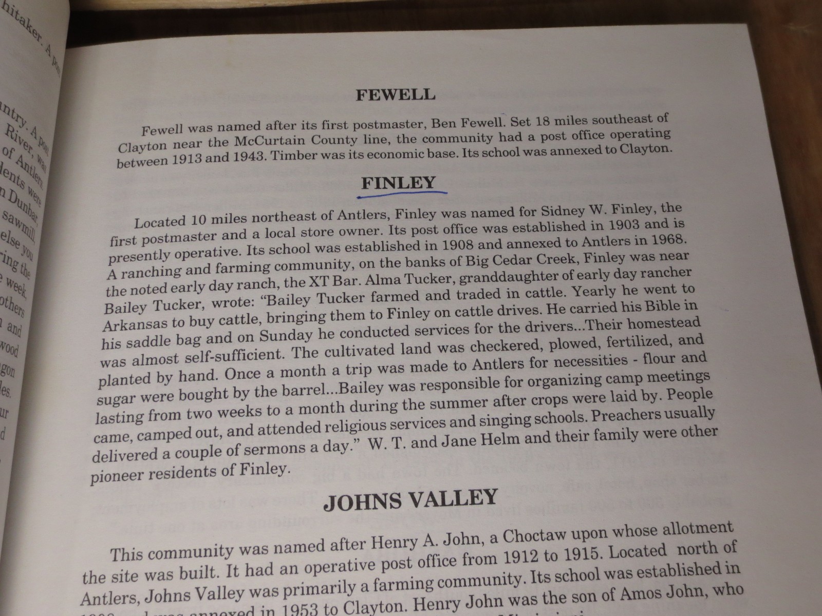 Pushmataha County Oklahoma The Early Years History Genealogy Signed by Ms West