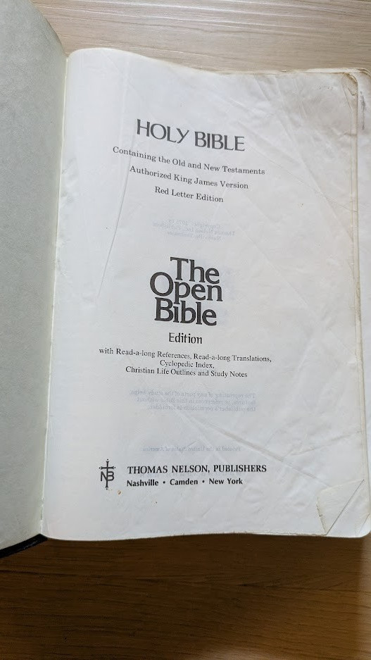 The Open Bible Edition KJV Genuine Leather 1975 Black
