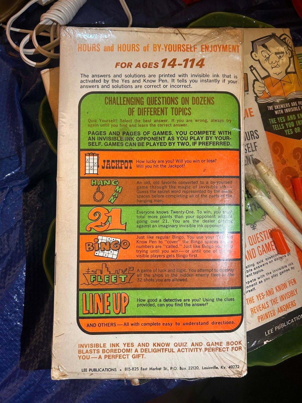 4 x Yes & Know Invisible Ink Quiz & Game Books Vintage Made in USA LOT Sealed