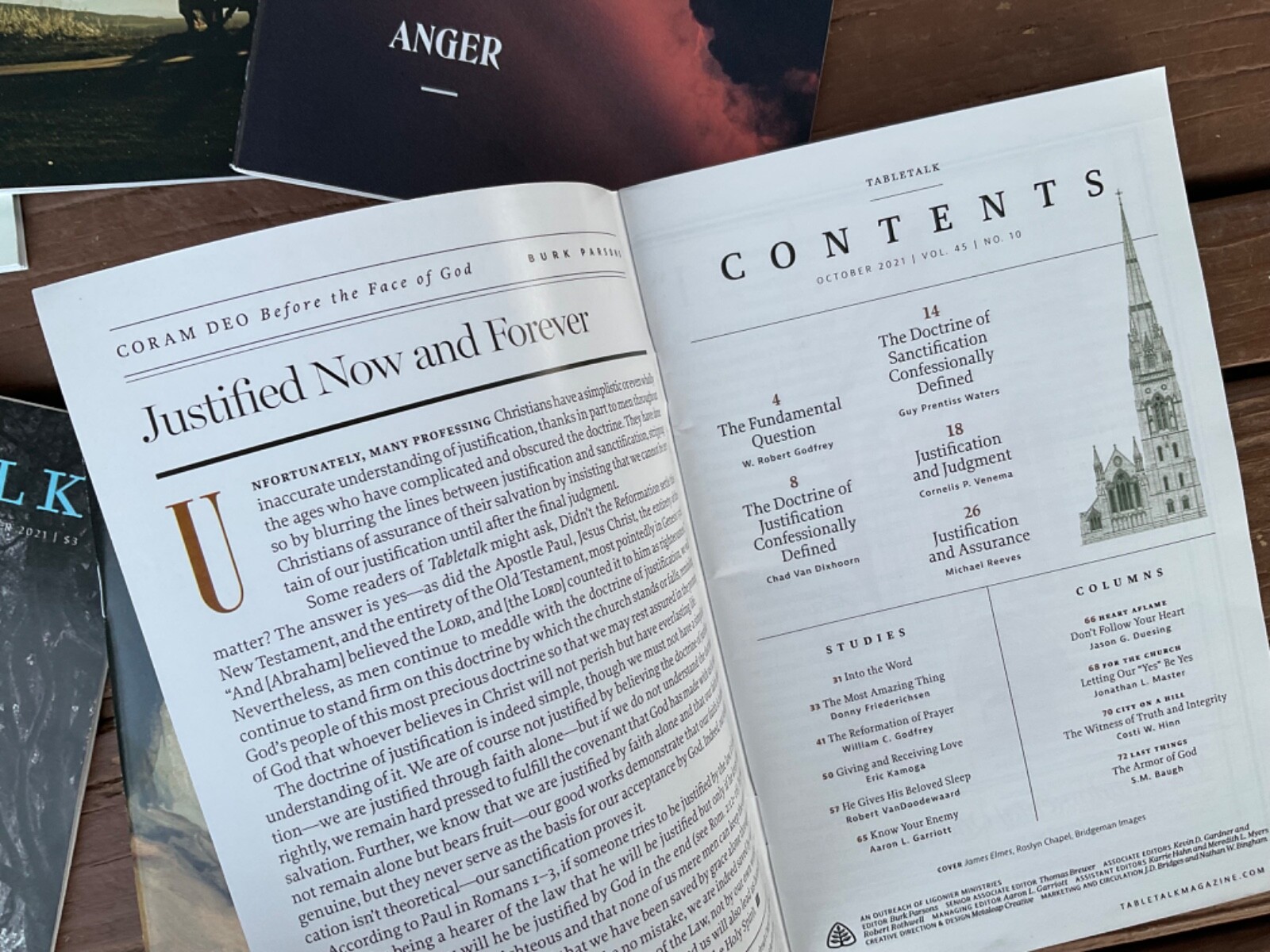 6 Table Talk Magazines 2021/22 Ligonier Justification Anger Providence Doctrine