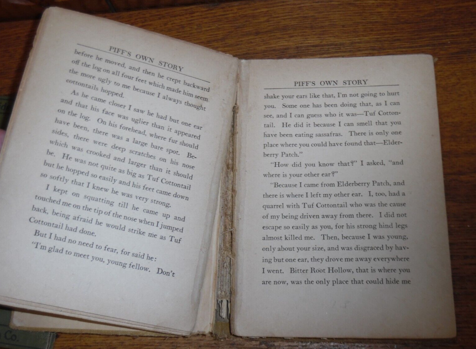 Antique 1916 Platt & Nourse Book – The Story Of Piff Cottontail – Burton Stoner