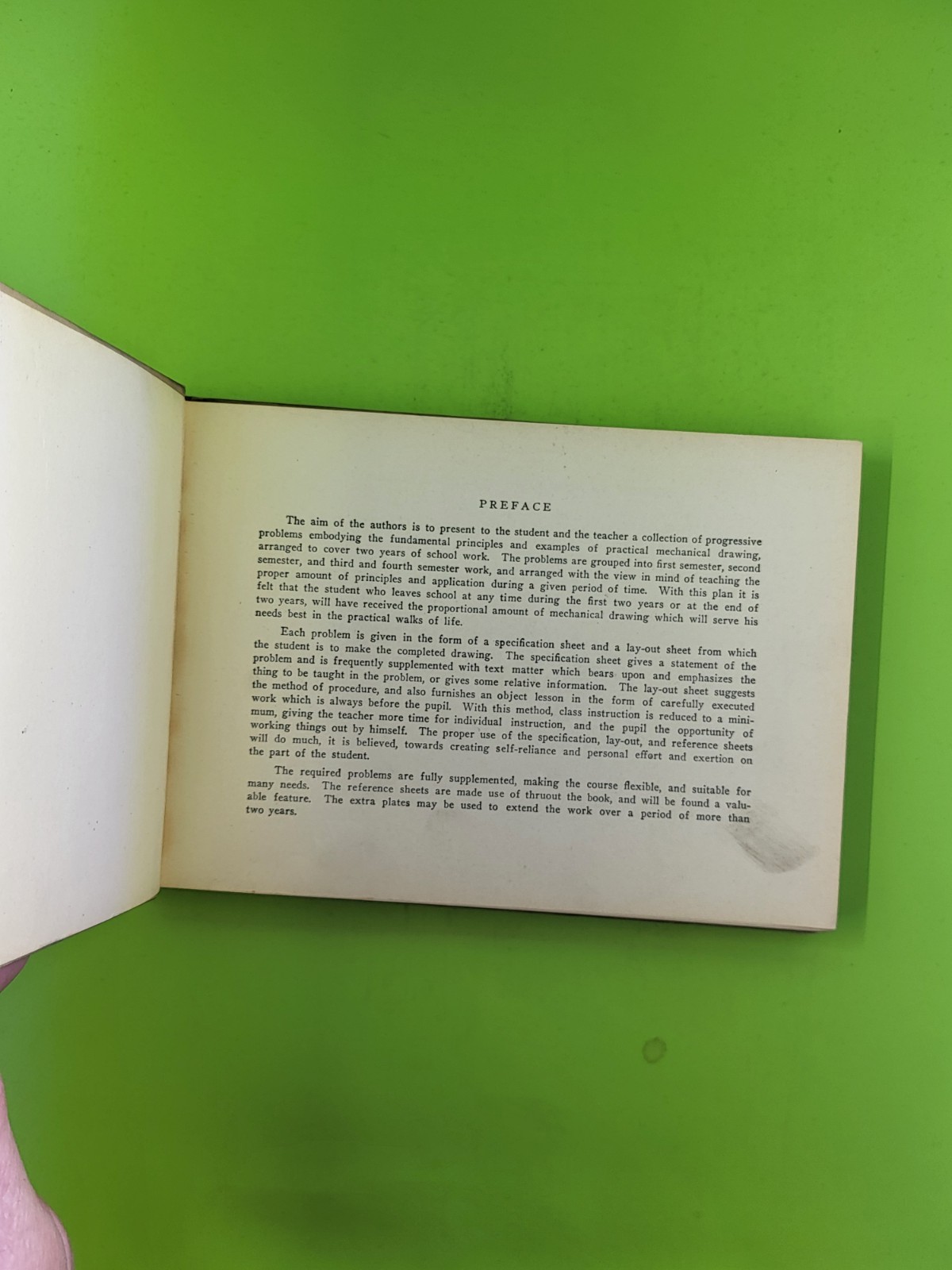 1927 Mechanical Drawing Problems Berg & Kronquist VTG Drafting Textbook