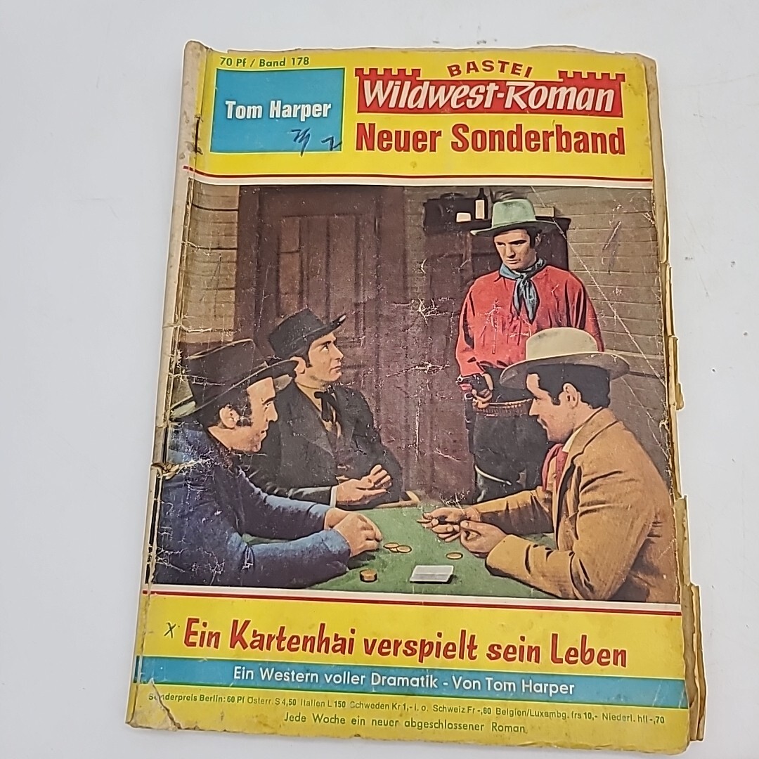 19 BASTEI Wildwest-Roman Western Pulp Fiction German Booklets Books 1960-70’s