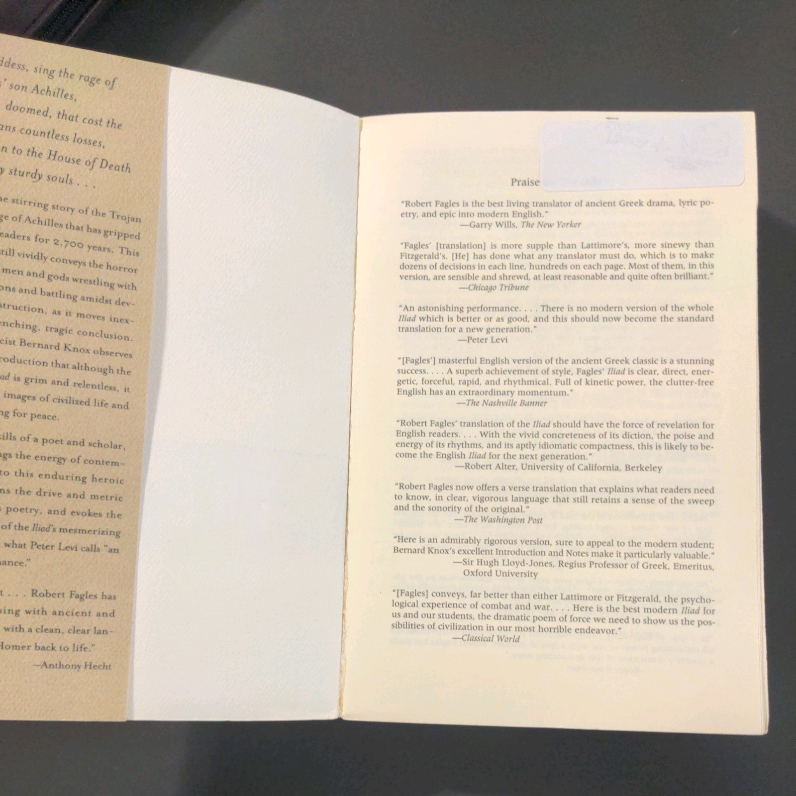 The Iliad & The Odyssey by Homer translated by Robert Fagles Greek Mythology PBs
