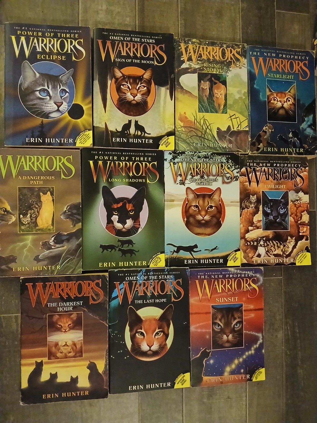 Erin Hunter Warriors Paperback Book Lot 11: Eclipse, Starlight, Twilight + More