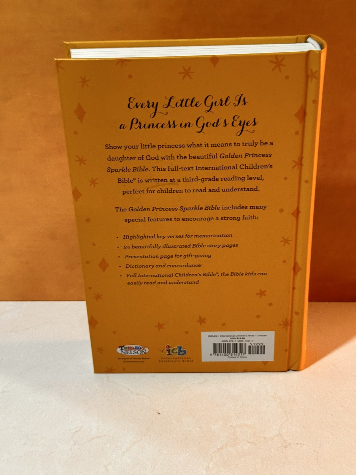 ICB Princess Sparkle Bible, Golden Rose: International Children’s Bible: New