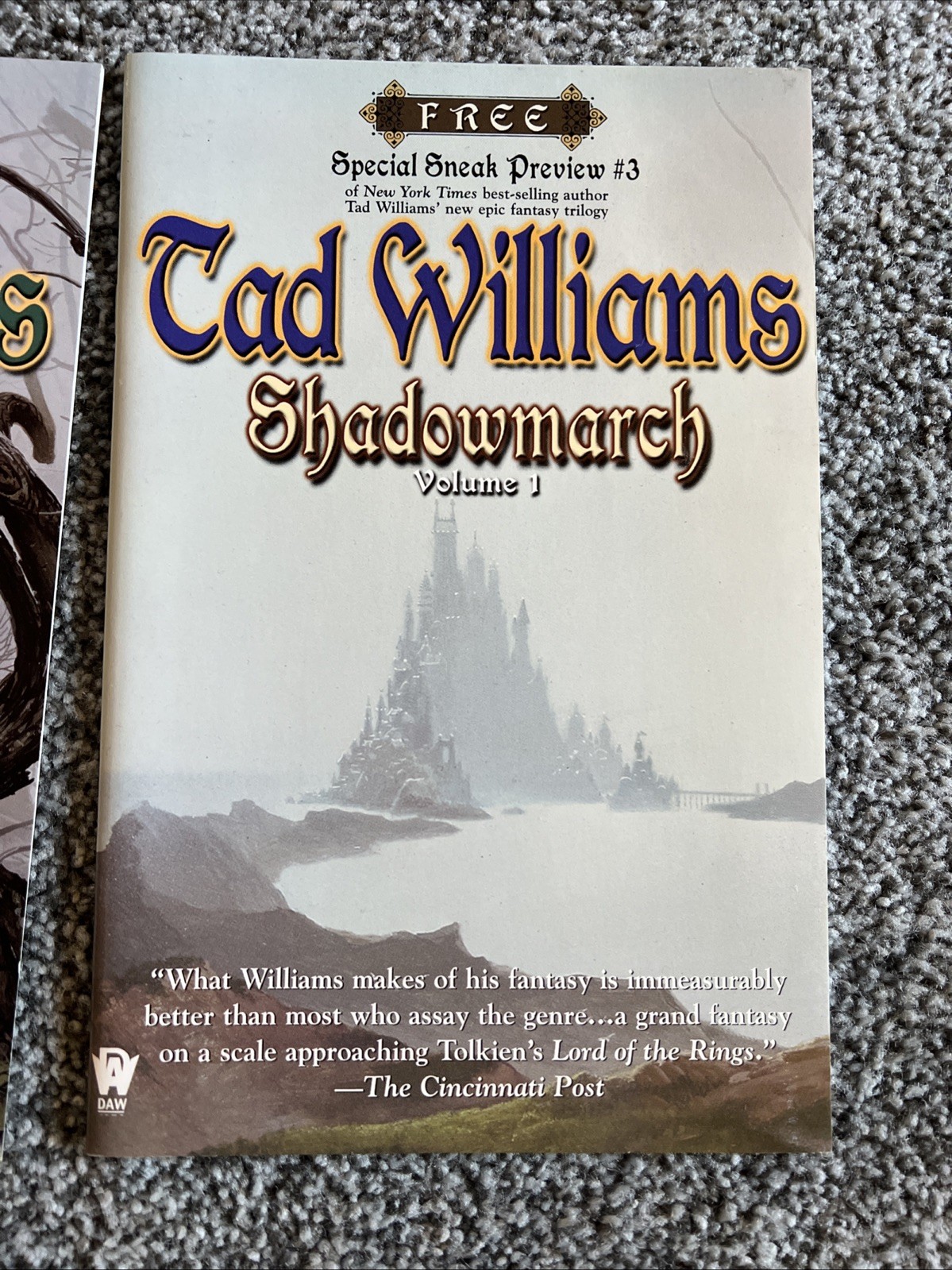Shadowmarch Tad Williams 1st HC + Special Sneak Preview 1-3 Rare Fantasy Unread