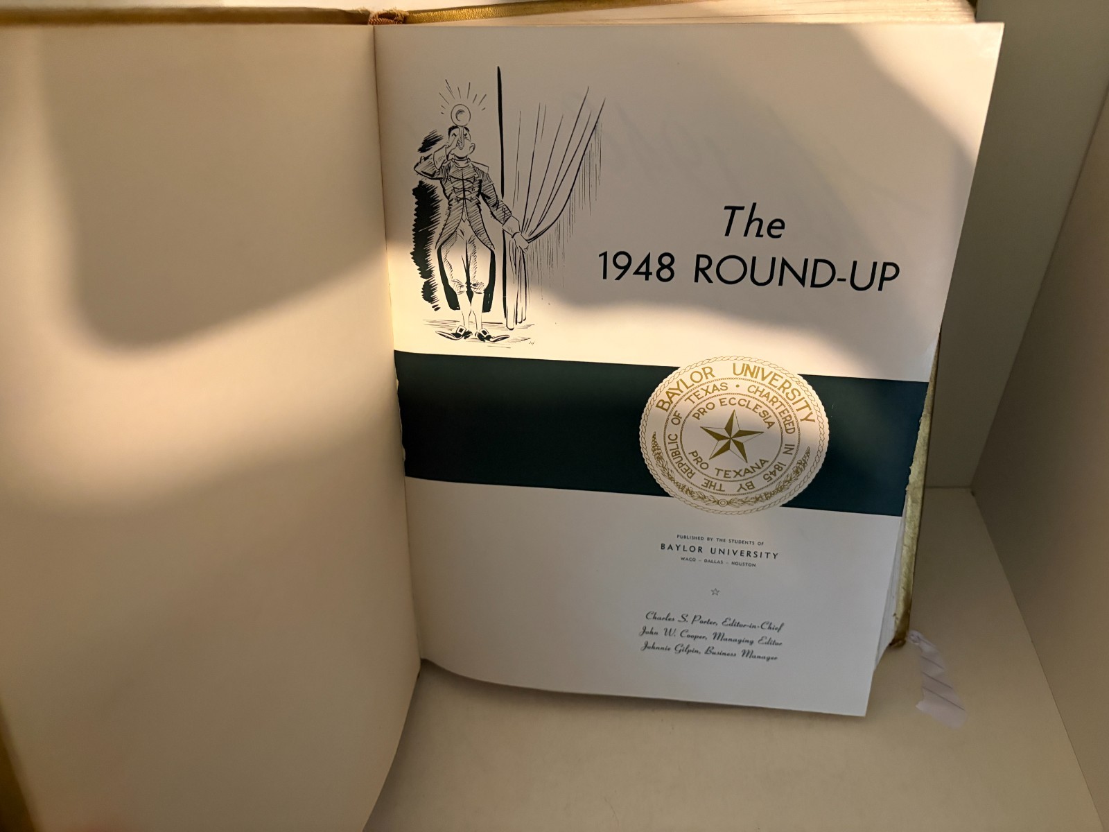 THE 1948 ROUND-UP BAYLOR UNIVERSITY YEARBOOK VOL. 47 rare WWII Post War VG