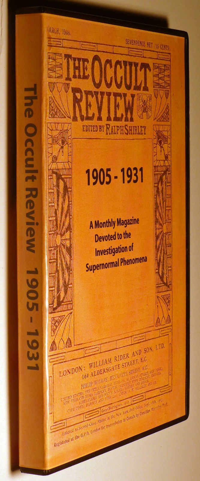 The Occult Review magazine 1905 – 1931. Over 300 issues on DVD or USB drive