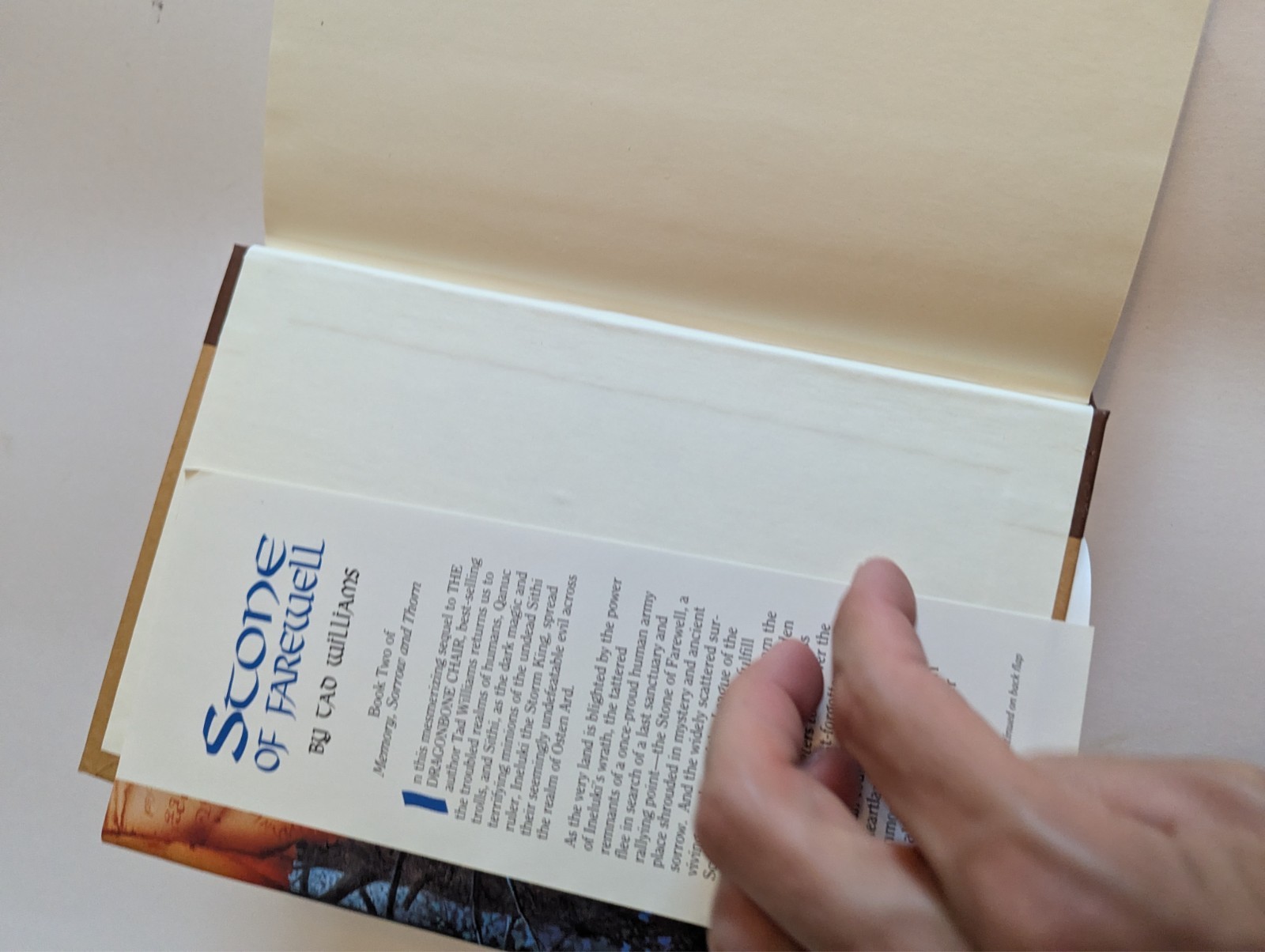 Stone of Farewell – Tad Williams (1990, Hardcover) Book Club Edition BCE – Video