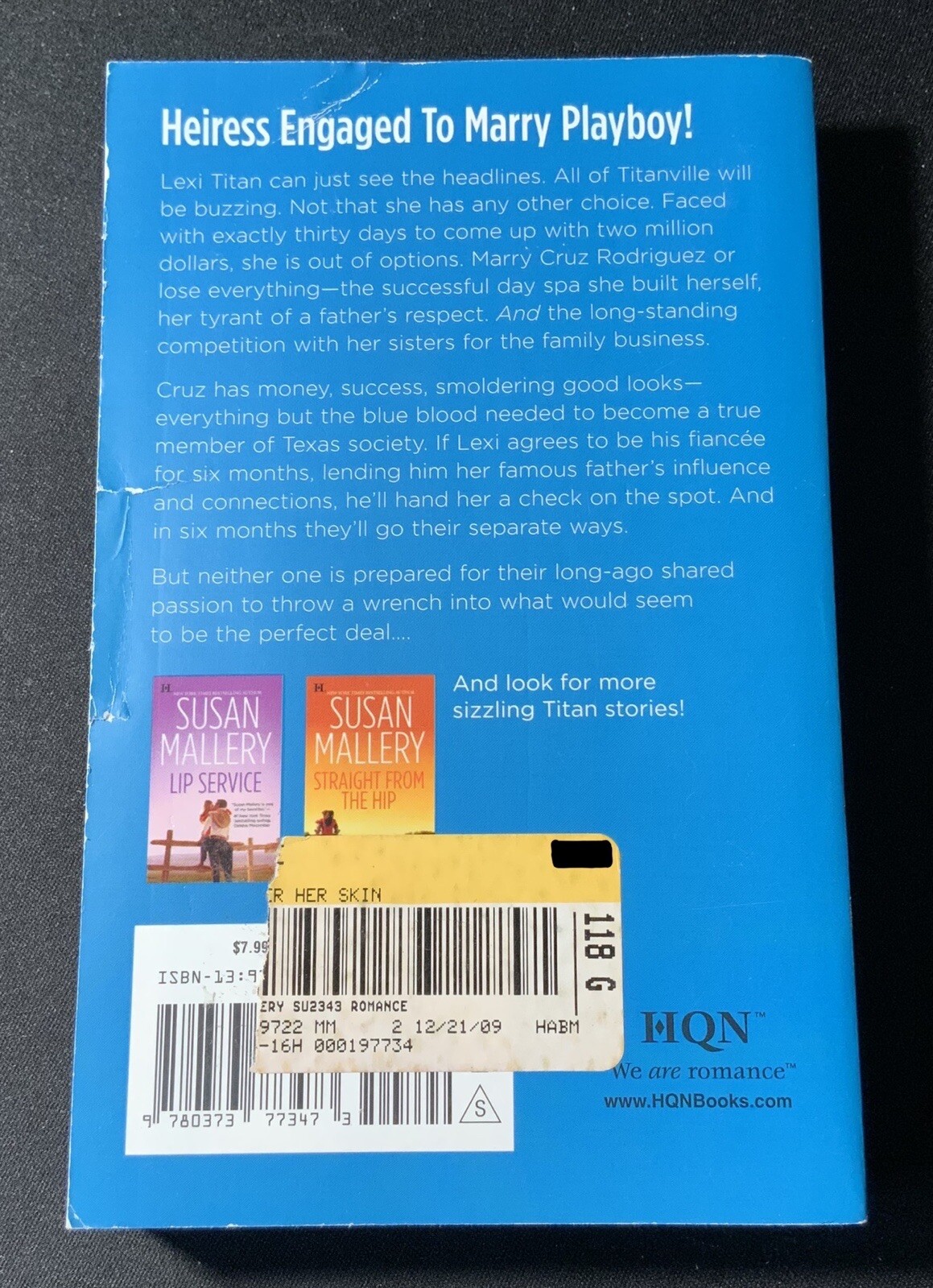 Lip Service – Under Her Skin – Paperback – 9780373773473 – Good