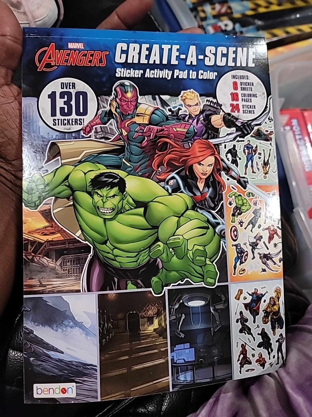 Marvel Avengers Create A Scene Sticker Activity Pad to Color New T7