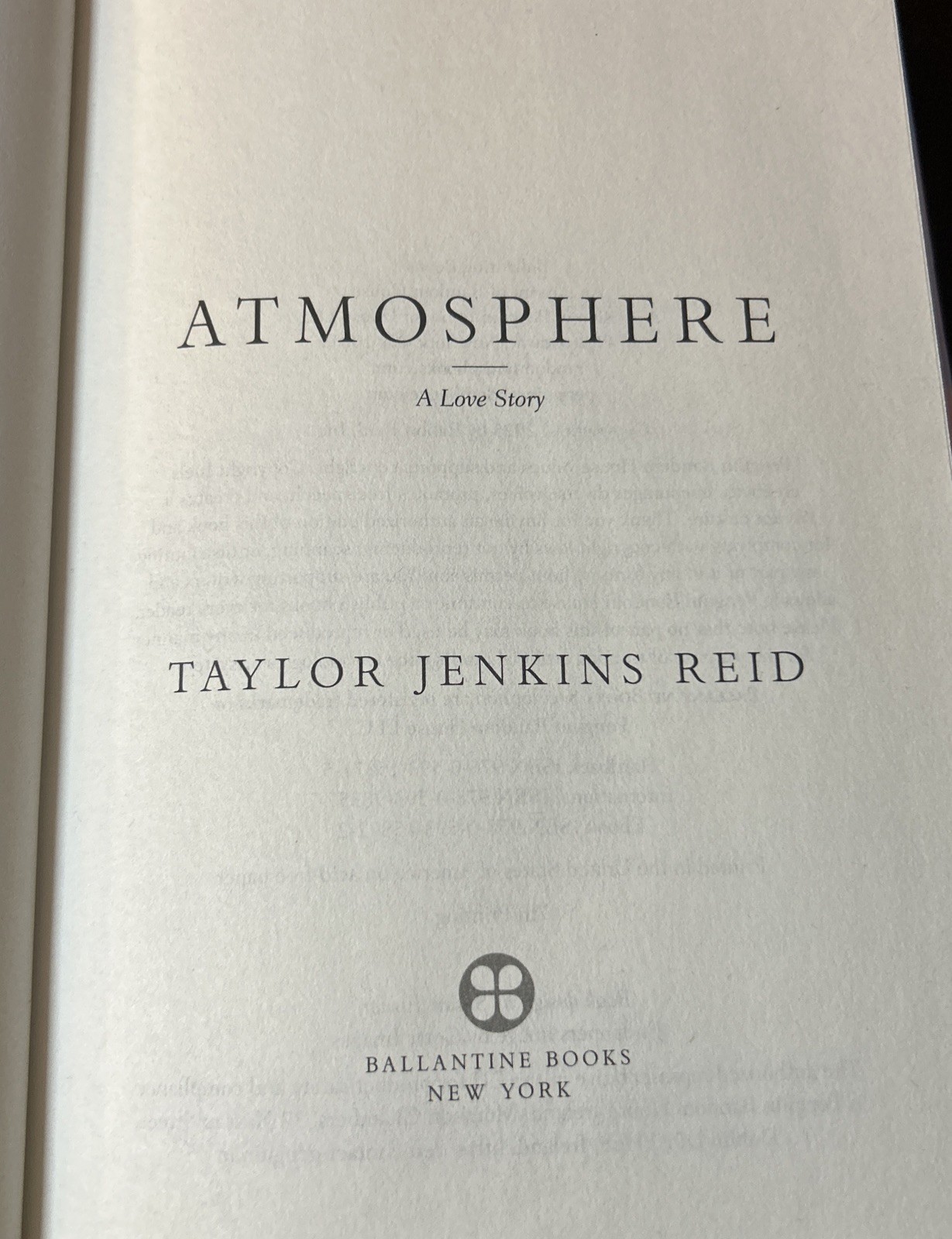 Atmosphere: A GMA Book Club Pick: A Love Story By Taylor Jenkins Reid, Hardcover