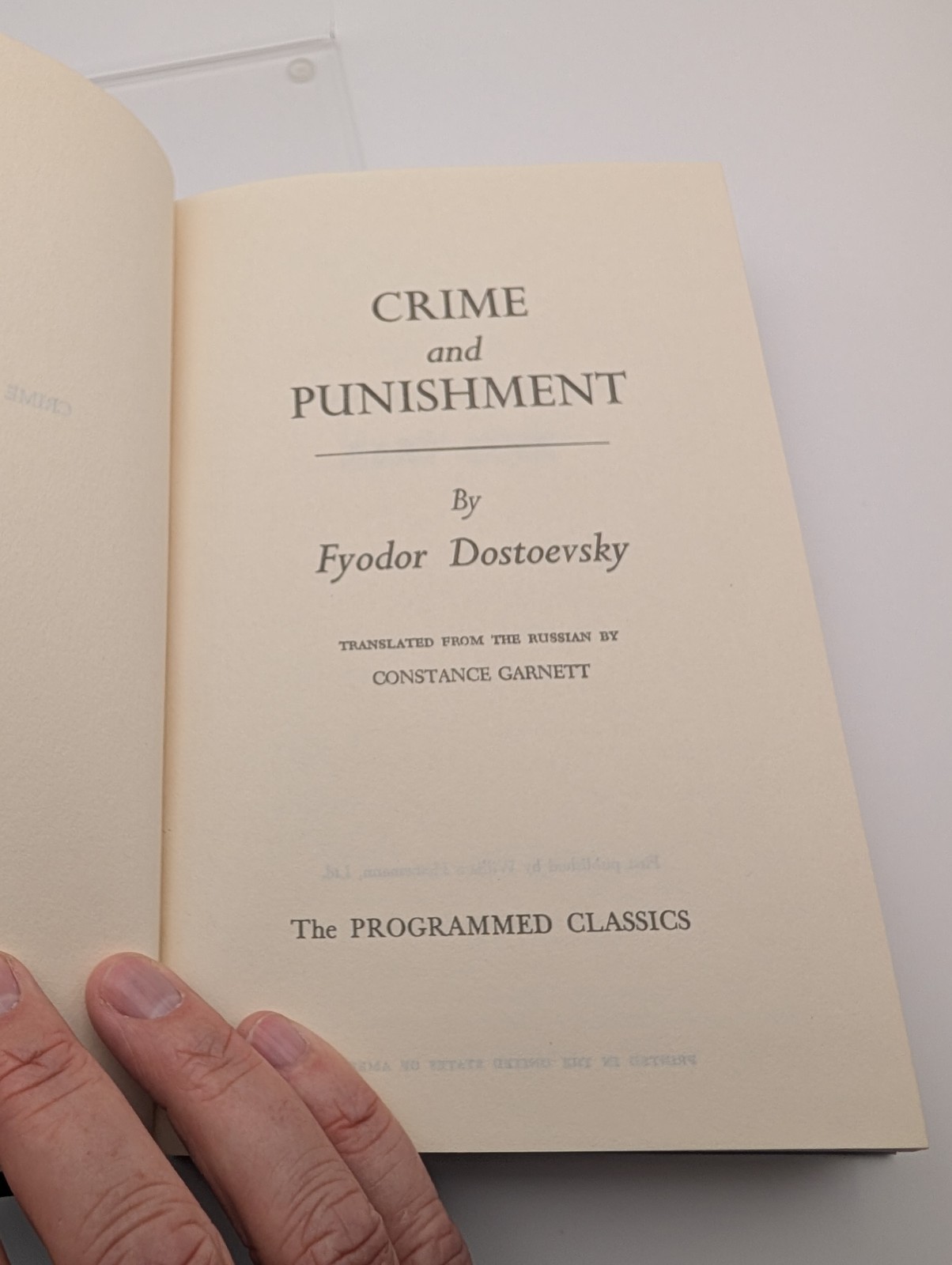 Crime & Punishment Fyodor Dostoevsky & War Peace Leo Tolstoy Programmed Classics