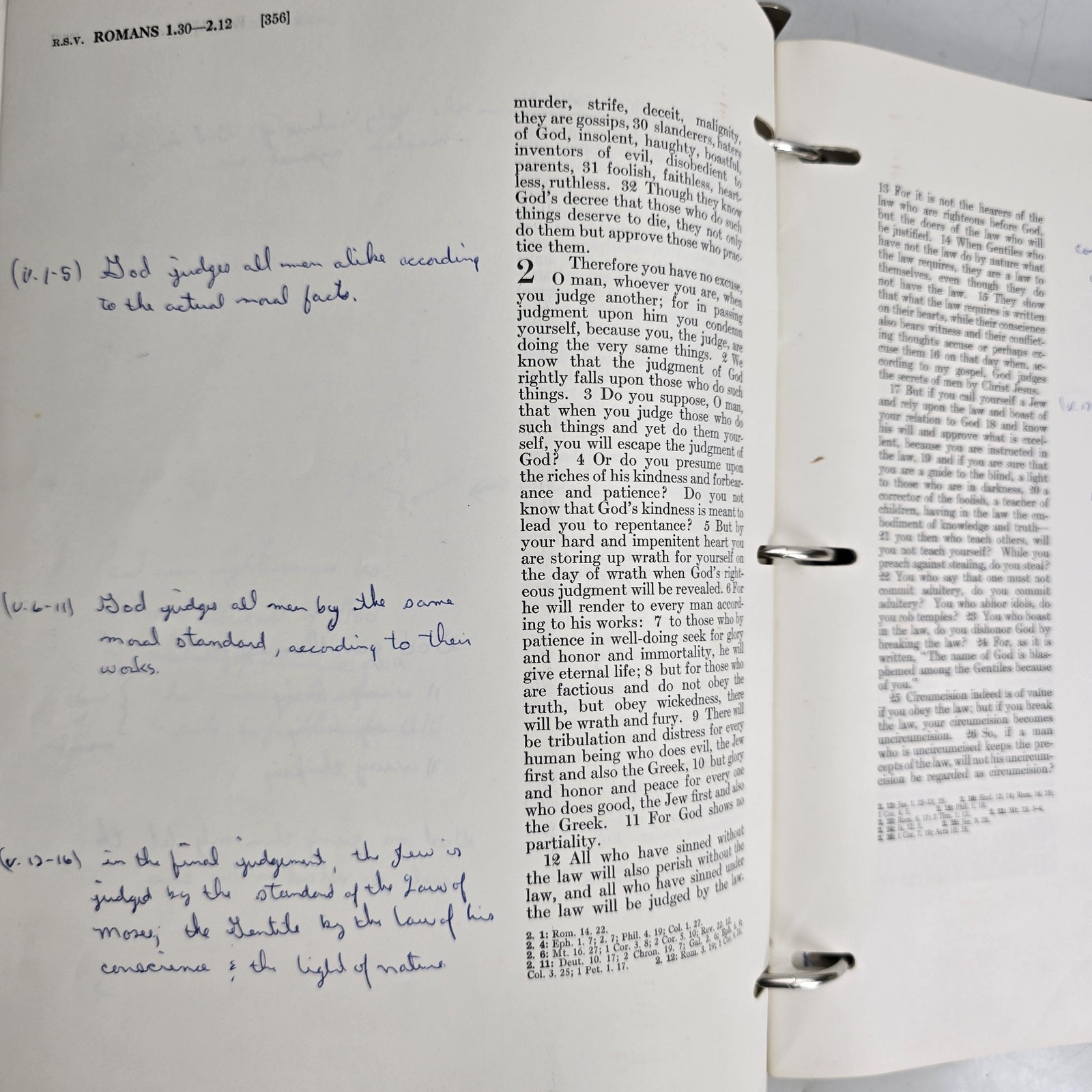 The New Covenant New Testament RSV Wide Margin 3 Ring Binder 1962 Looseleaf
