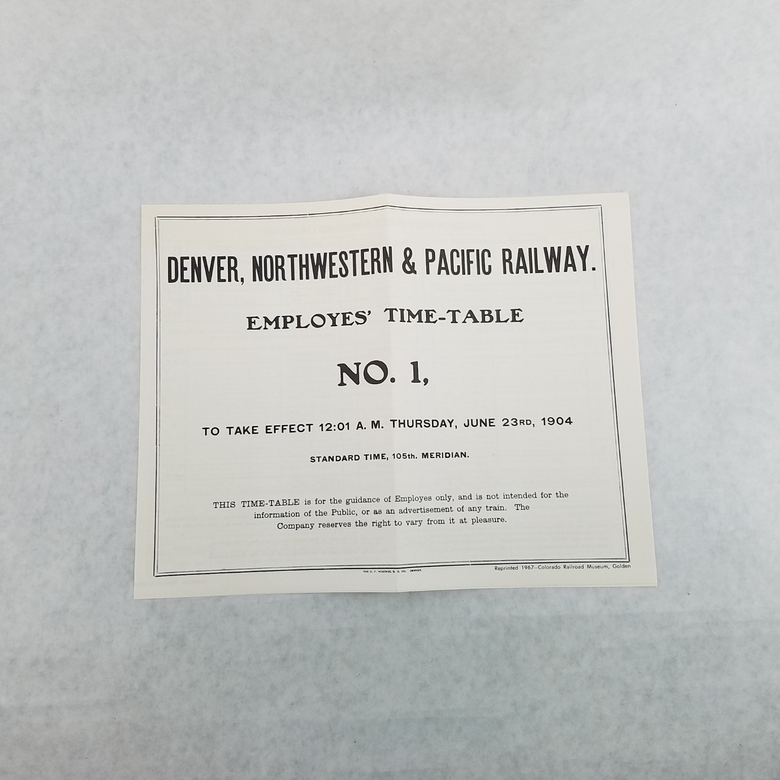 Rails That Climb: Narrative History of the Moffat Road w/ Foldout Map & Inserts