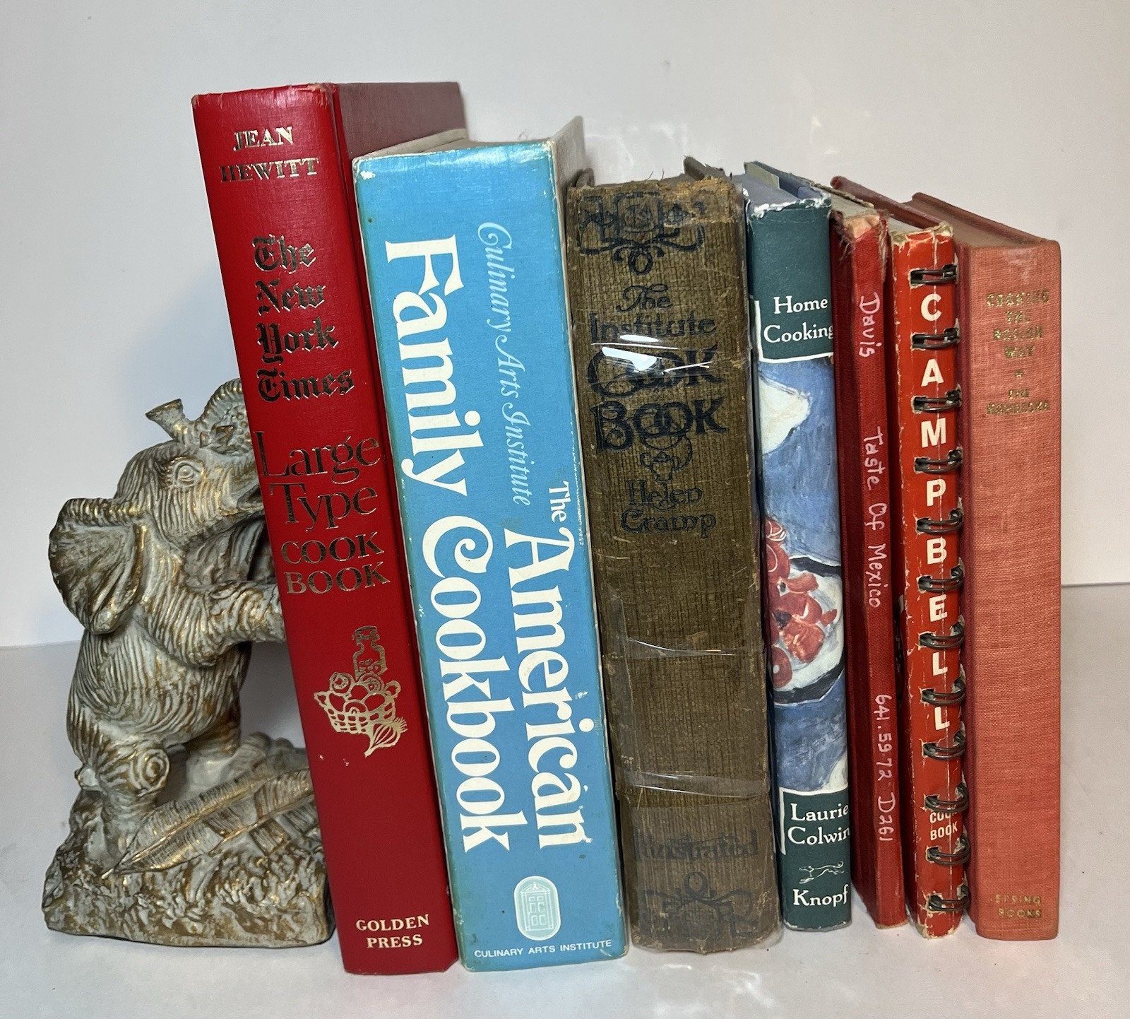 Lot 7 Vintage Antique Cookbooks 1910s 1960s 1970s 1980s New York Times Institute