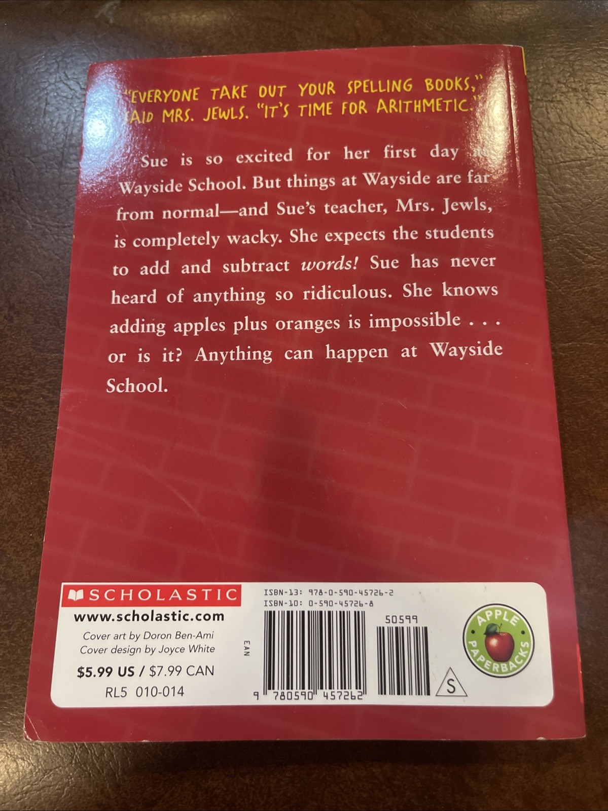 Sideways Arithmetic From Wayside School – 0590457268, Louis Sachar, paperback
