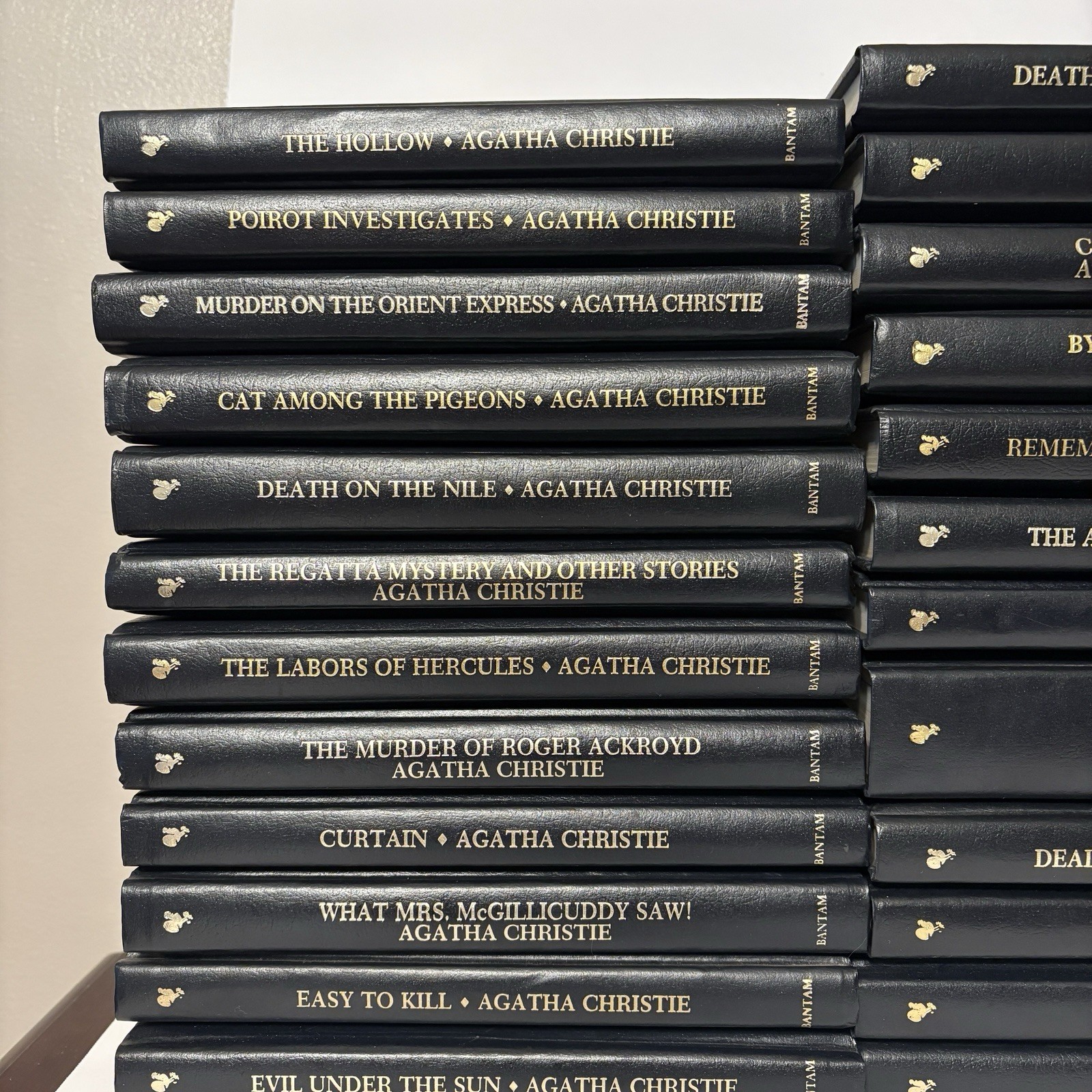 Agatha Christie Mystery Collection – Lot of 39 Books – Bantam Leatherette HC Set