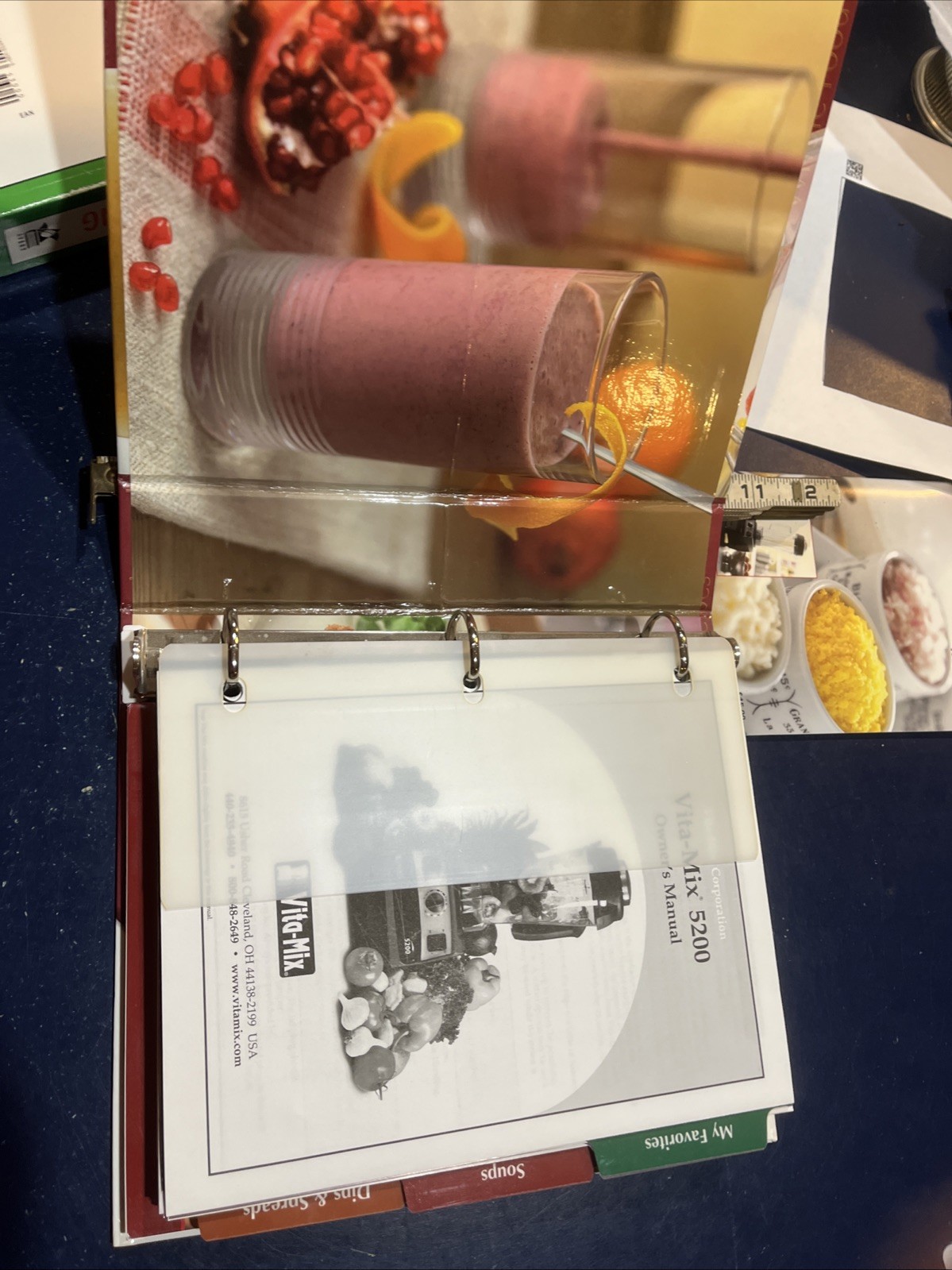 Vita-Mix Whole Food Recipes 3-Ring Binder & Owner’s Manual, 2009 Spiral HC +