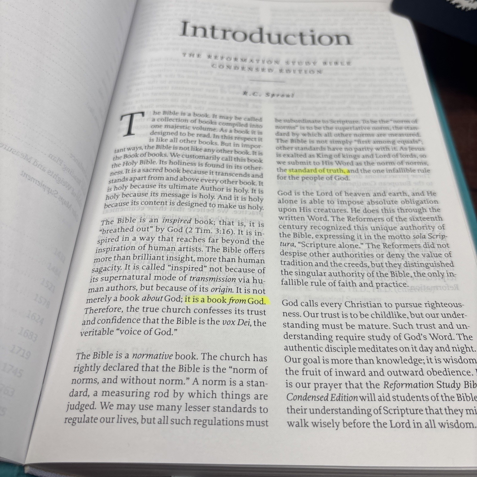 ESV Reformation Study Bible, Condensed Ed., Turquois (Leather Bound