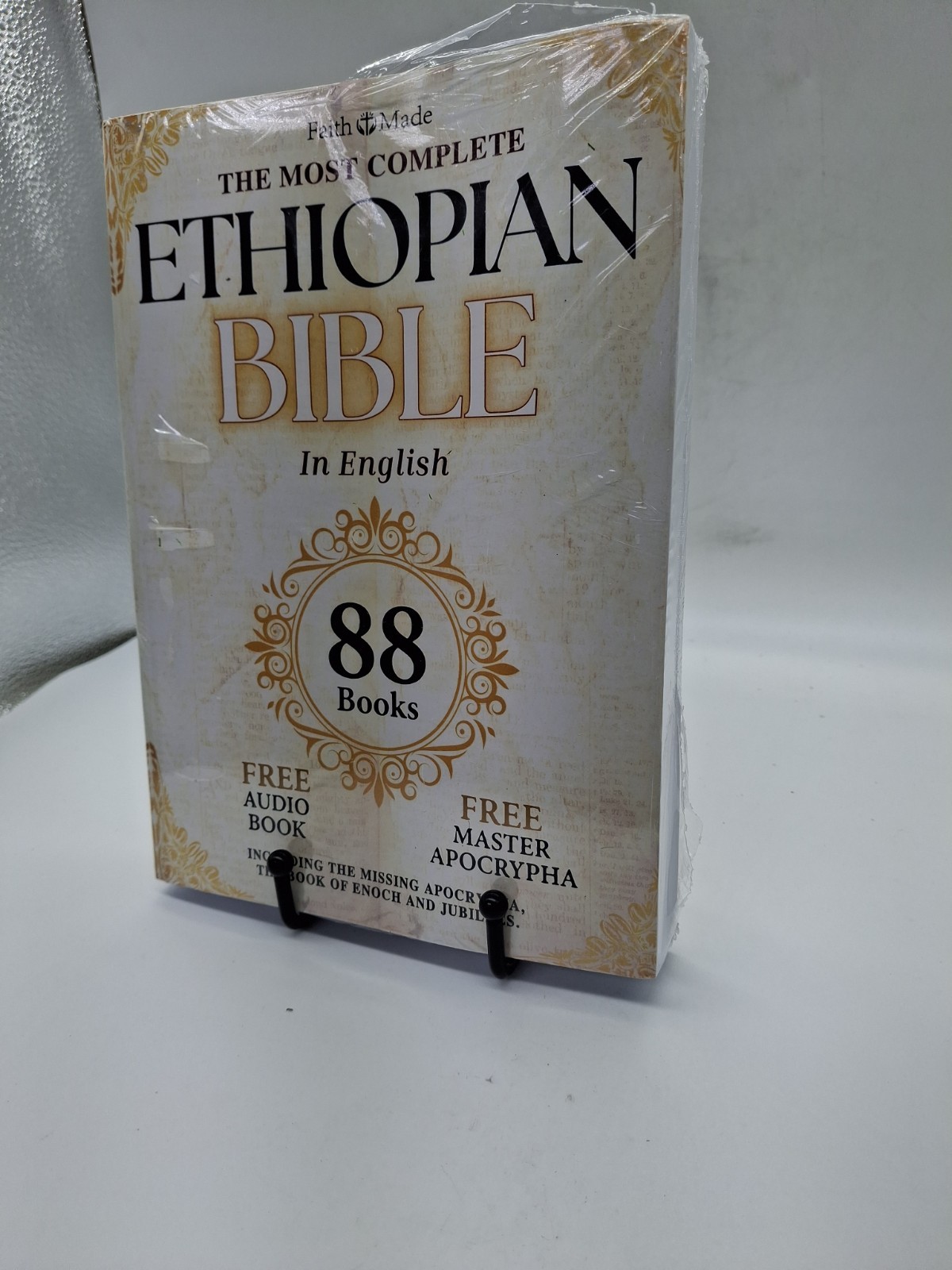 Faith Made Ethiopian Bible in English 88 Books Paperback Gold/Beige