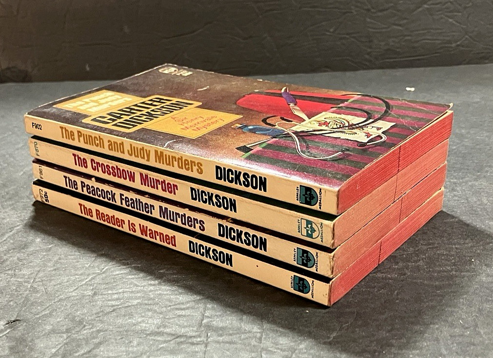 Lot of 4 Sir Henry Merrivale Mysteries Carter Dickson Berkley 1960s Red Edge PBs