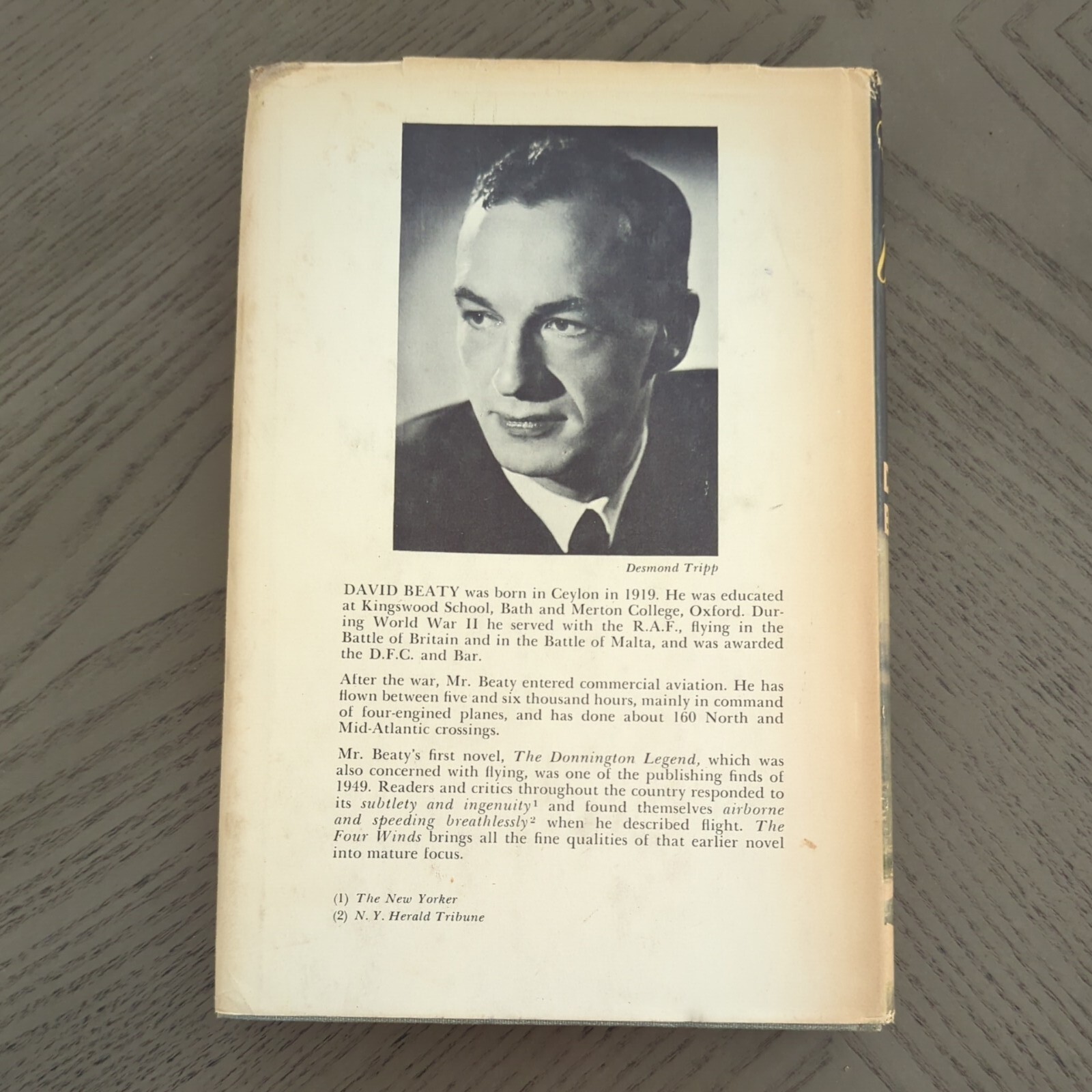 The Four Winds (Hardcover 1954) David Beaty DJ Romance Drama Novel Book Club Ed.