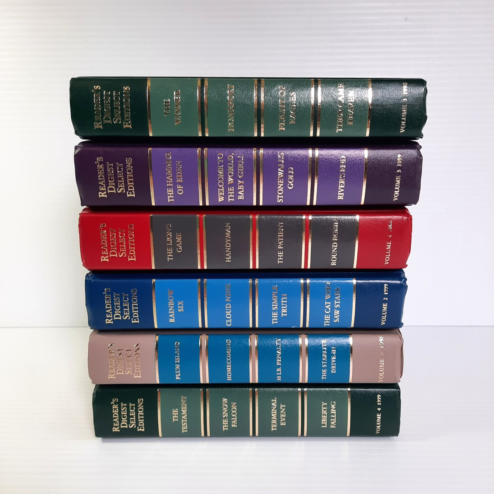 Reader’s Digest Condensed Books Lot of 6 Staging Multicolor Decor Display HC #6