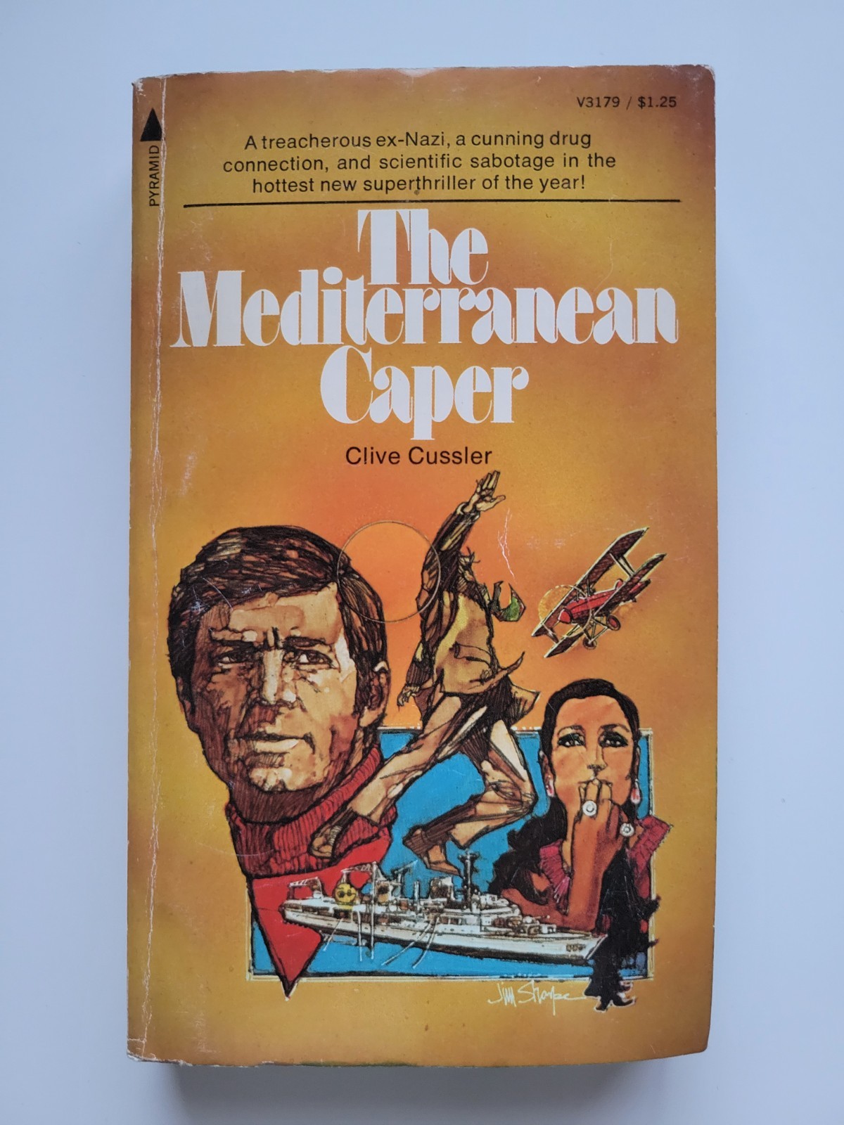 1973 THE MEDITERRANEAN CAPER CLIVE CUSSLER 1ST /1ST EDITION PAPERBACK DIRK PITT