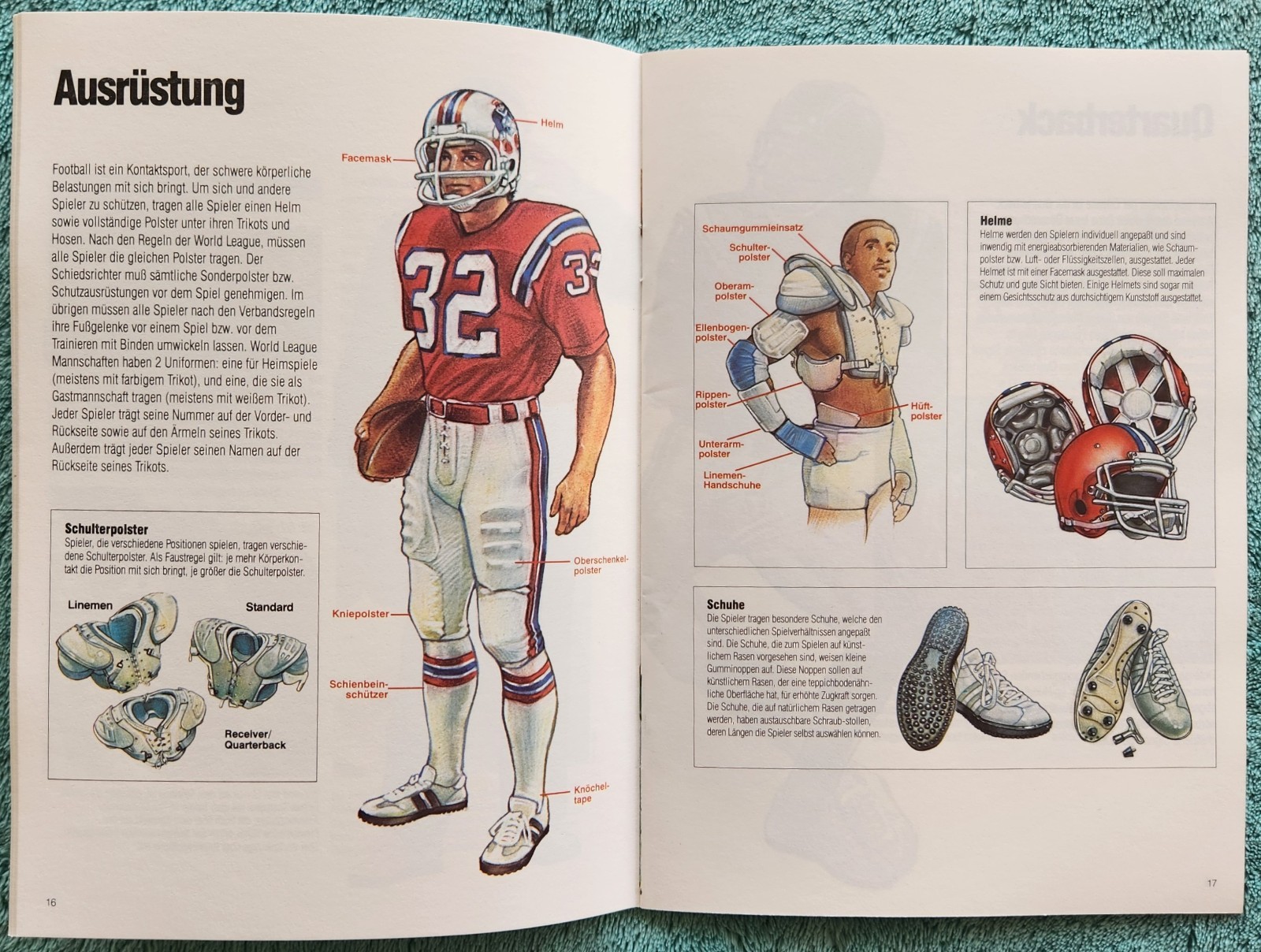 1991 World League Of American Football Guidebook 48 Pages – Written In German