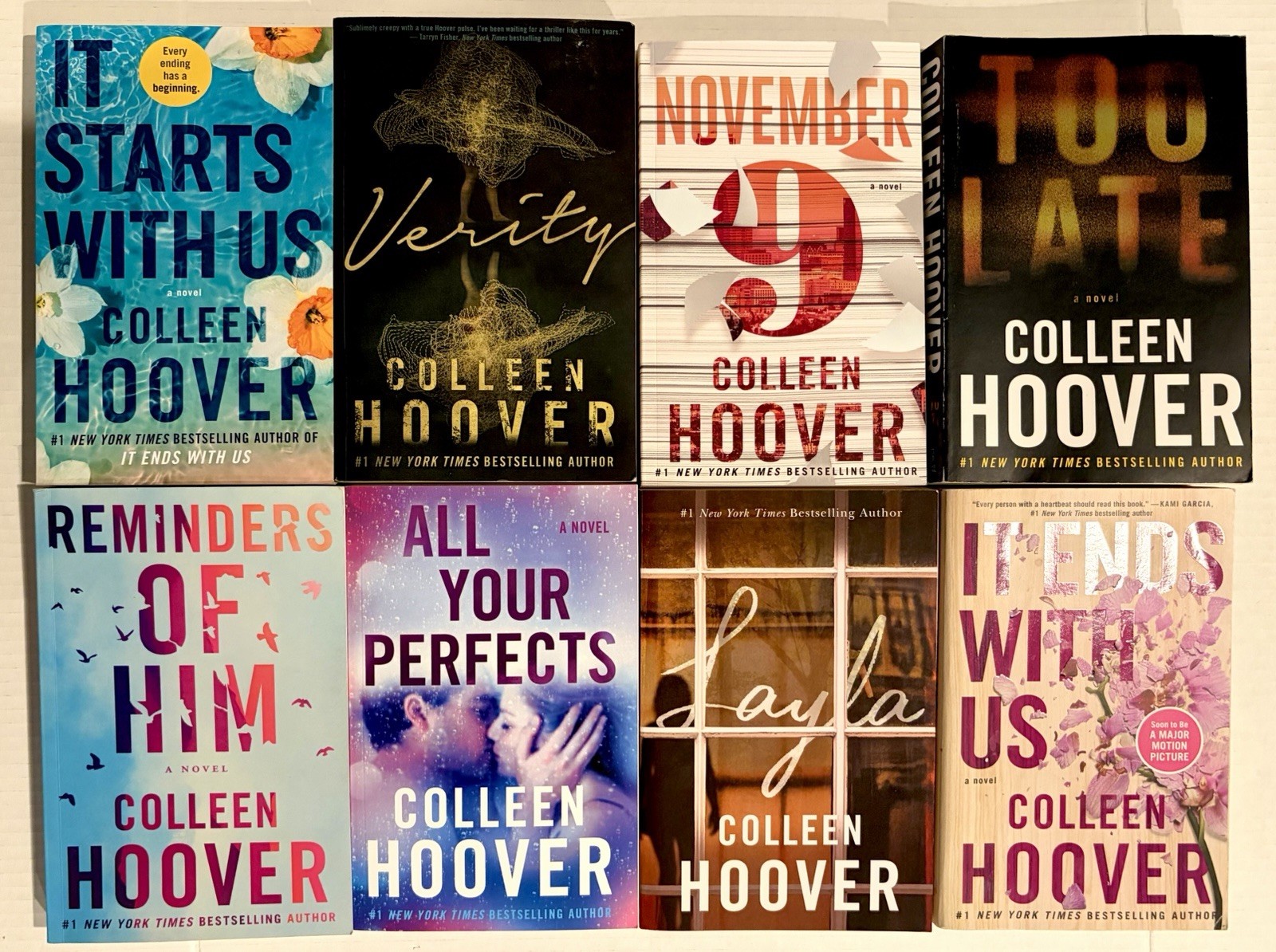 LOT of 8 Colleen Hoover Novels Trade Paperbacks