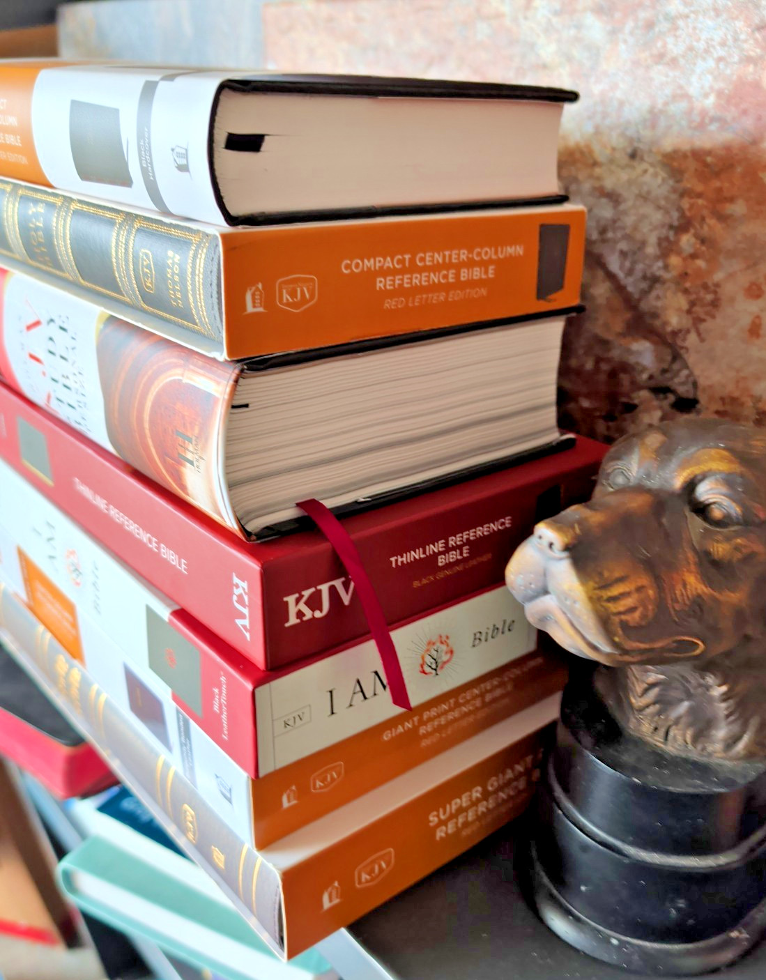 UNUSED GIFTABLE KJV BIBLE LOT J1: Giant Print/Study/Compact/I AM/Genuine Leather