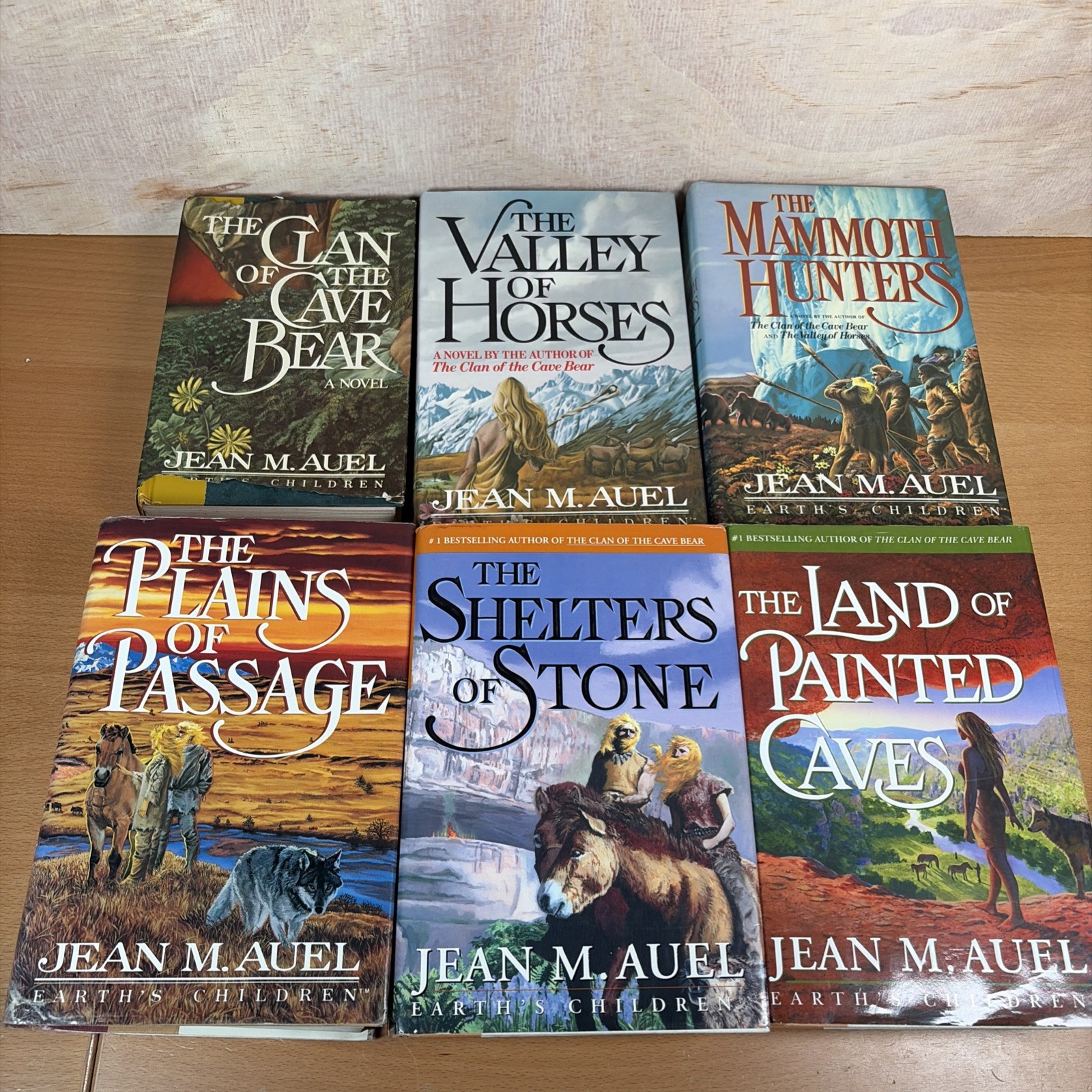 Complete Set Series Lot of 6 Earth’s Children Books by Jean Auel HARDCOVER