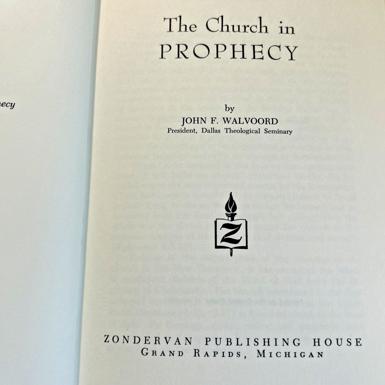 The Church in Prophecy (1967) ~ John F. Walvoord ~ Hardcover ~ Dust Jacket