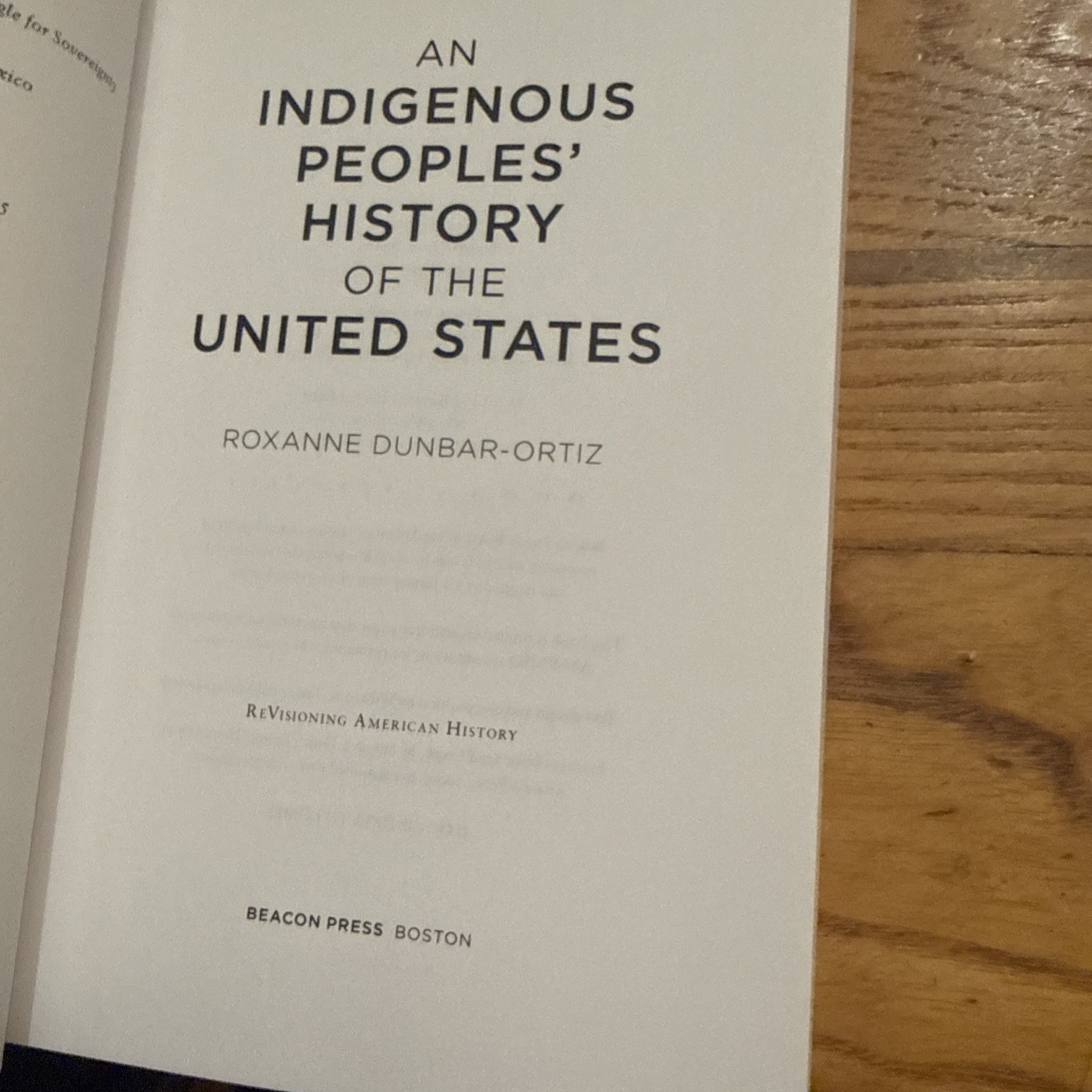 An Indigenous Peoples‘ History of the United States Roxanne Dunbar Ortiz ARC Pr